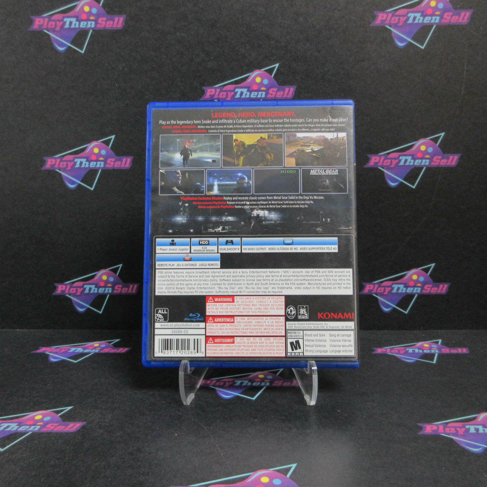 Metal Gear Solid V Ground Zeroes PS4 PlayStation 4 Complete - Very Good