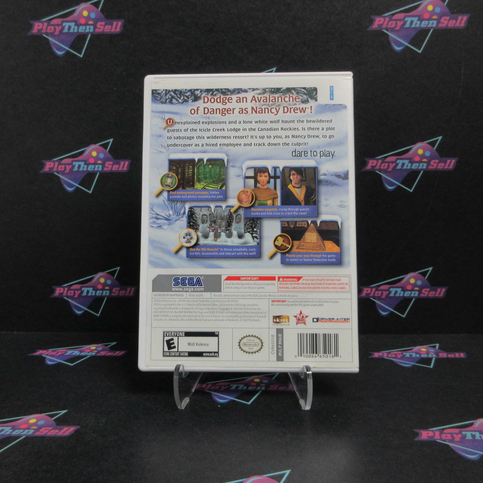 Nancy Drew The White Wolf of Icicle Creek Nintendo Wii Complete - Very Good