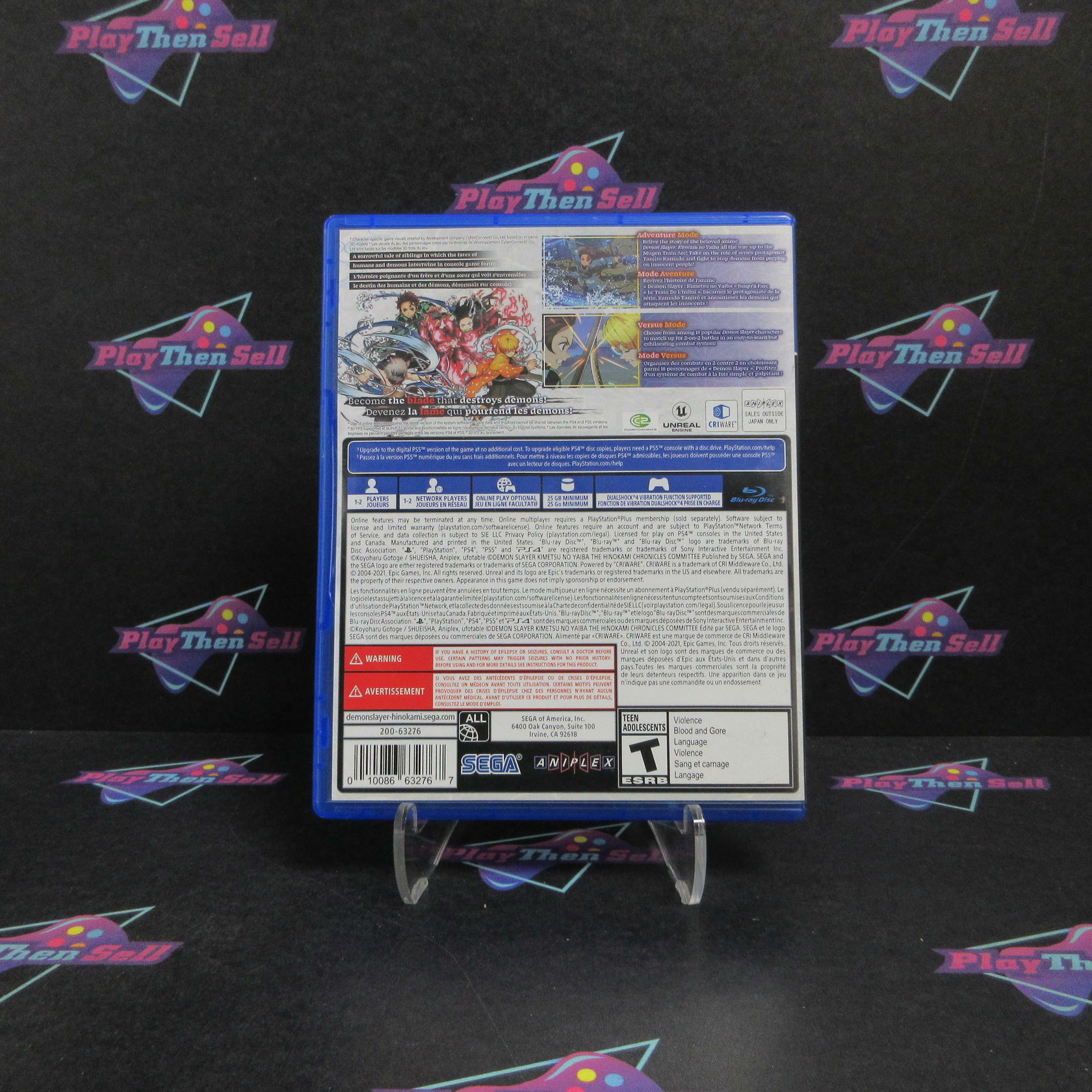 Demon Slayer The Hinokami Chronicles PS4 PlayStation 4 Complete - Very Good