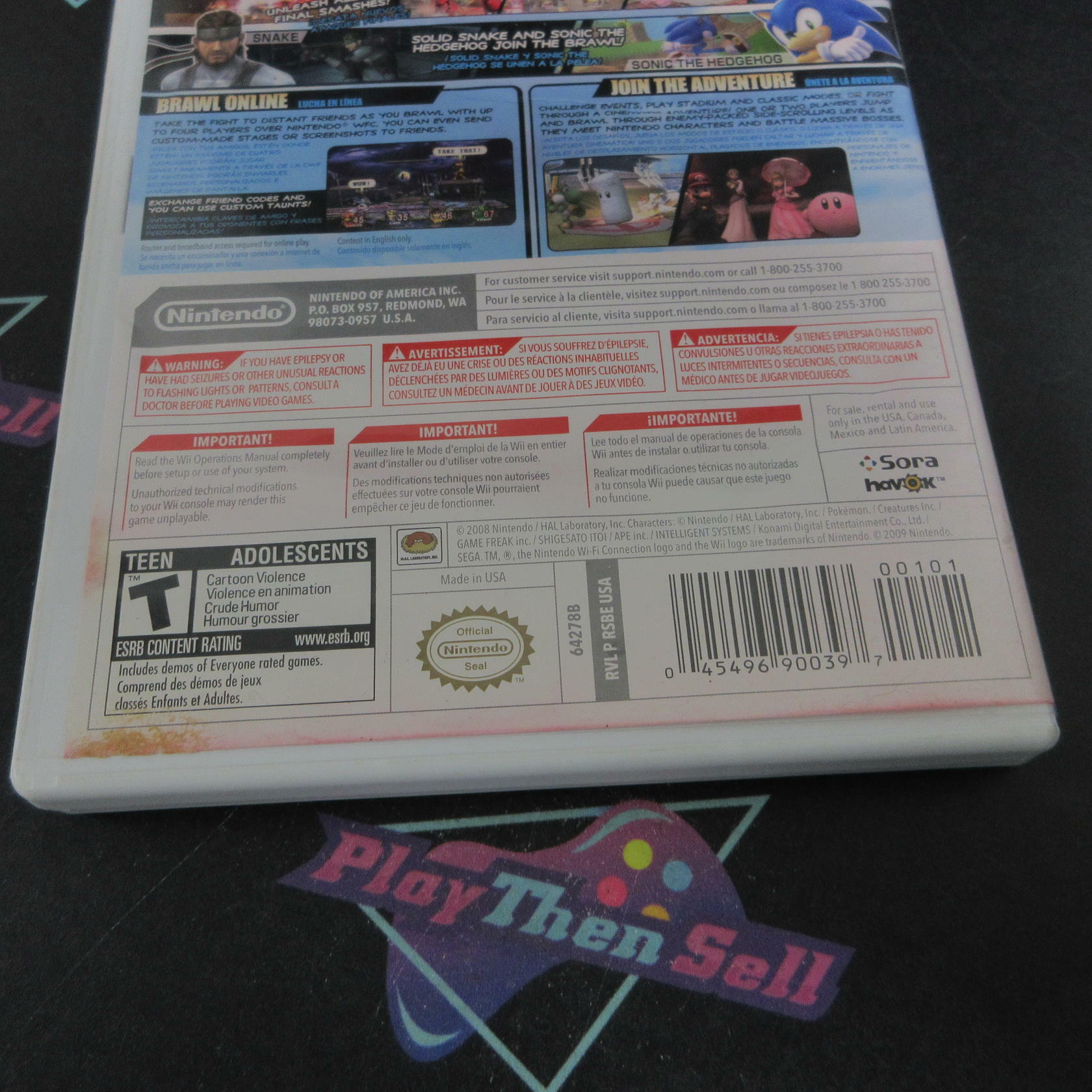 Super Smash Bros Brawl Nintendo Wii Complete - Very Good