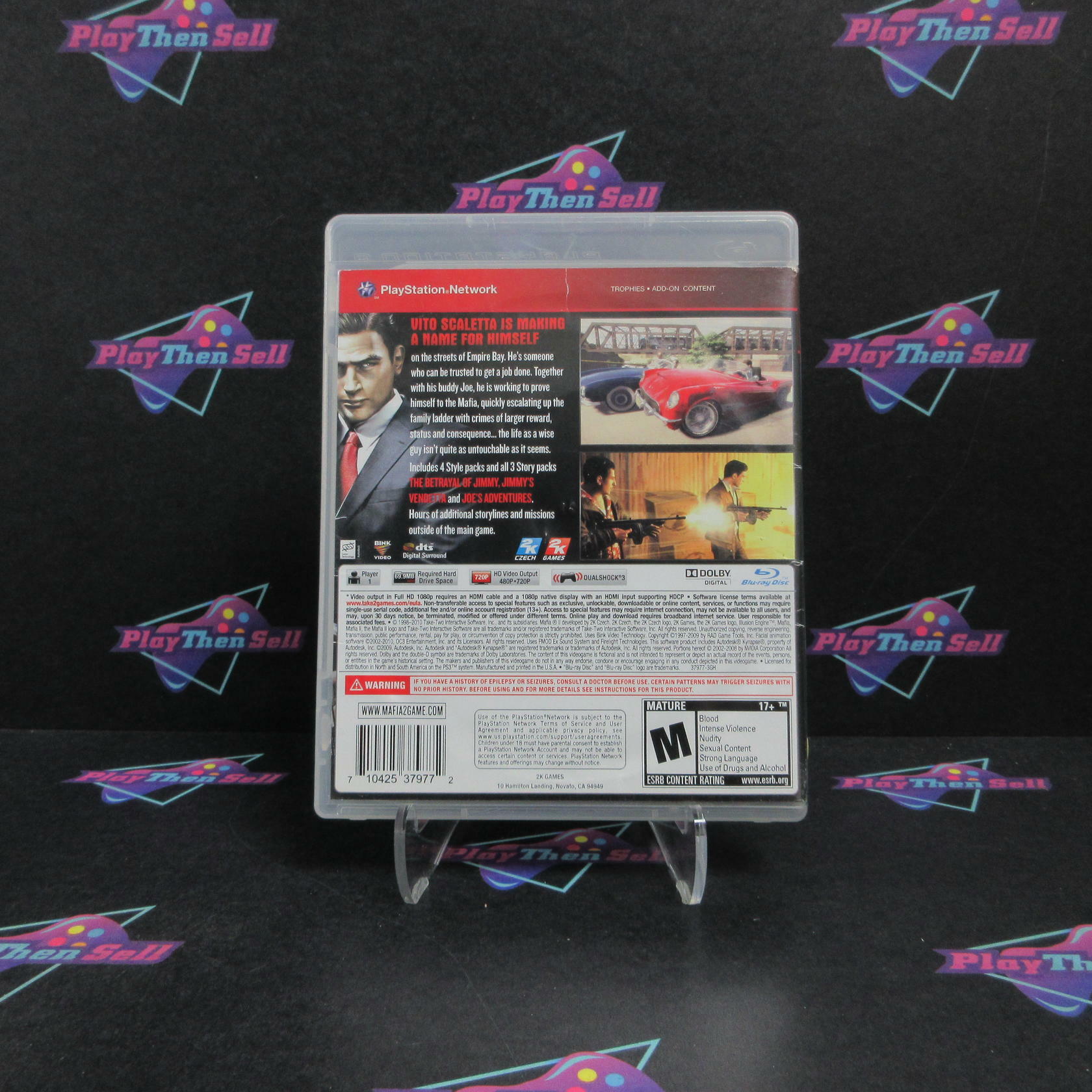 Mafia II PS3 PlayStation 3 GH + Poster Complete - Very Good