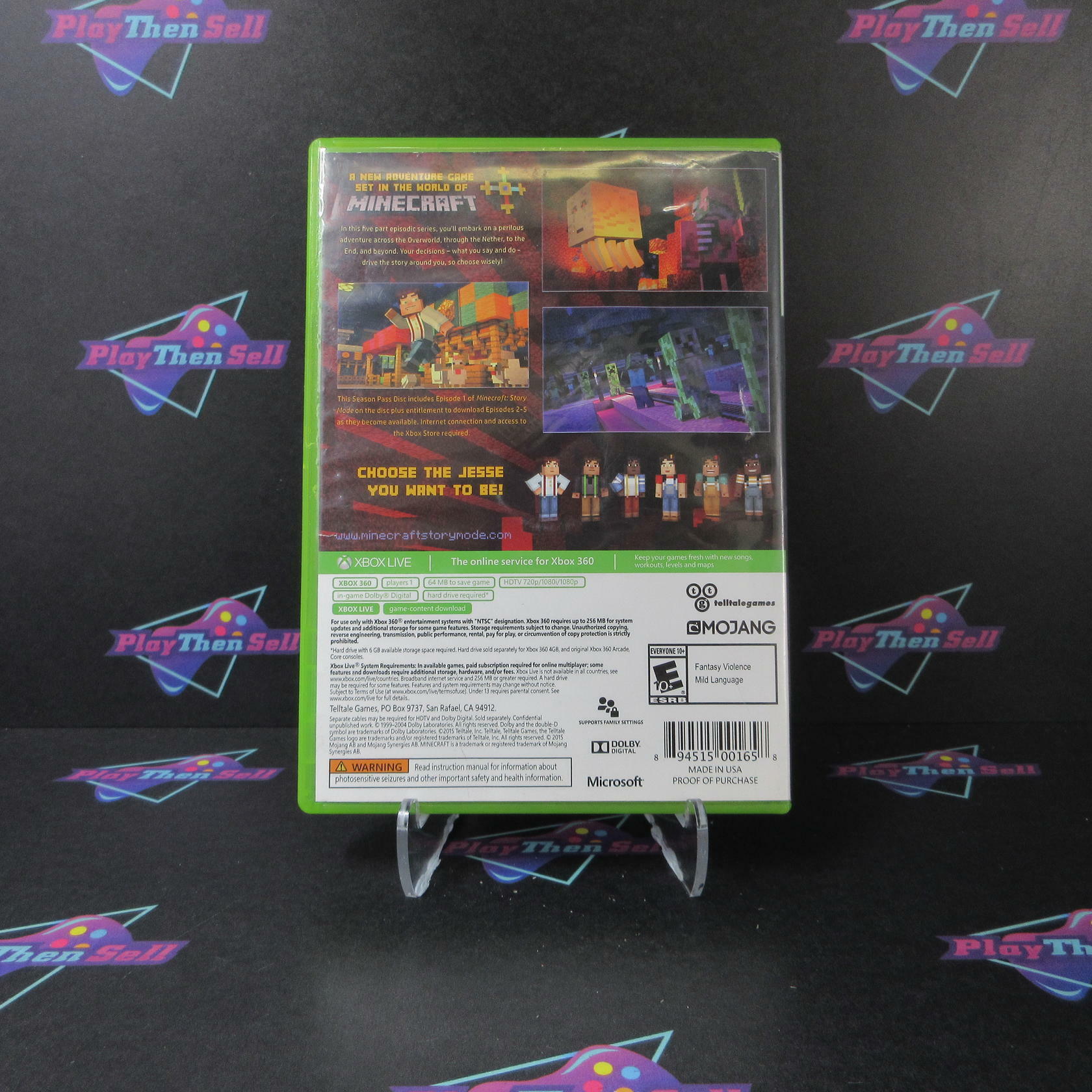 Minecraft Story Mode Season Disc Xbox 360 Complete - Very Good