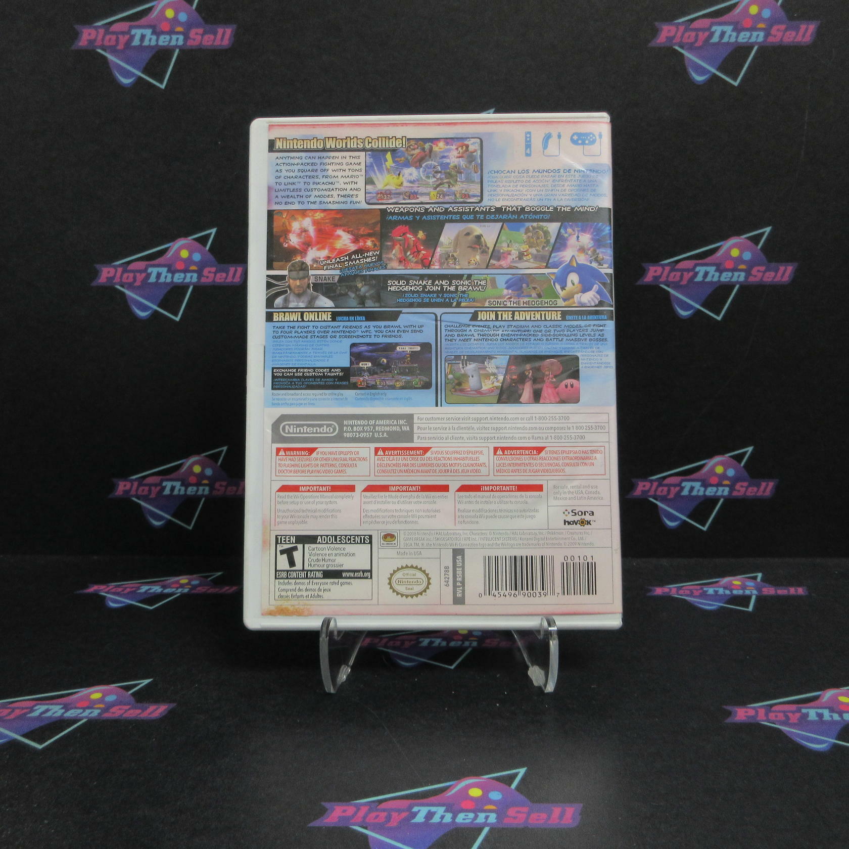 Super Smash Bros Brawl Nintendo Wii Complete - Very Good