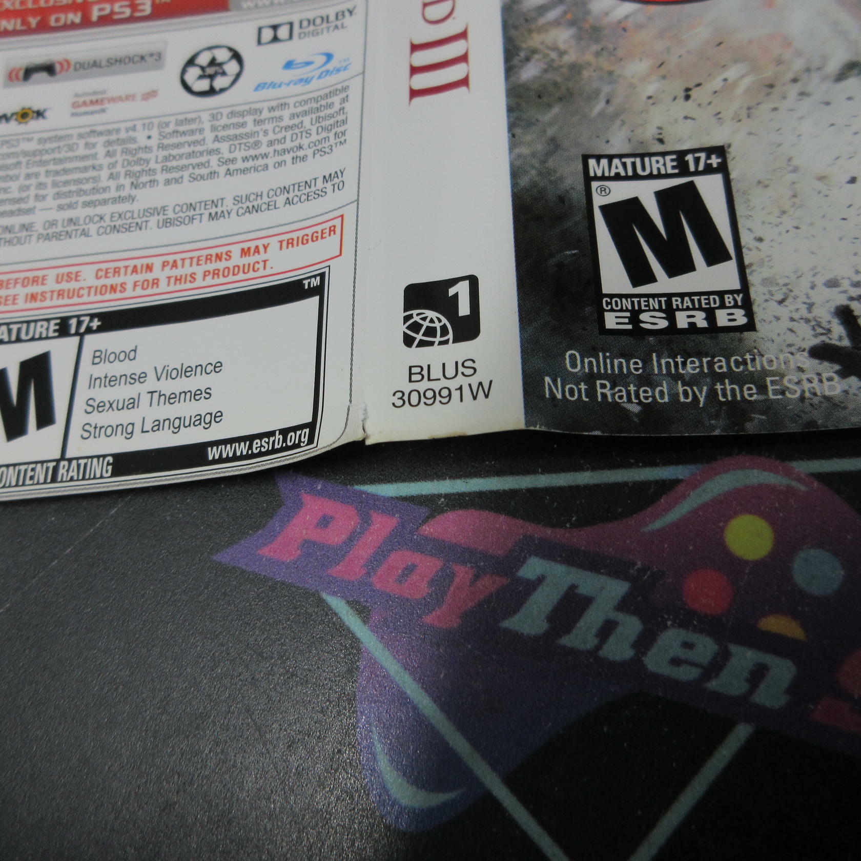 Assassin's Creed III Walmart Edition PS3 PlayStation 3 Complete - Very Good