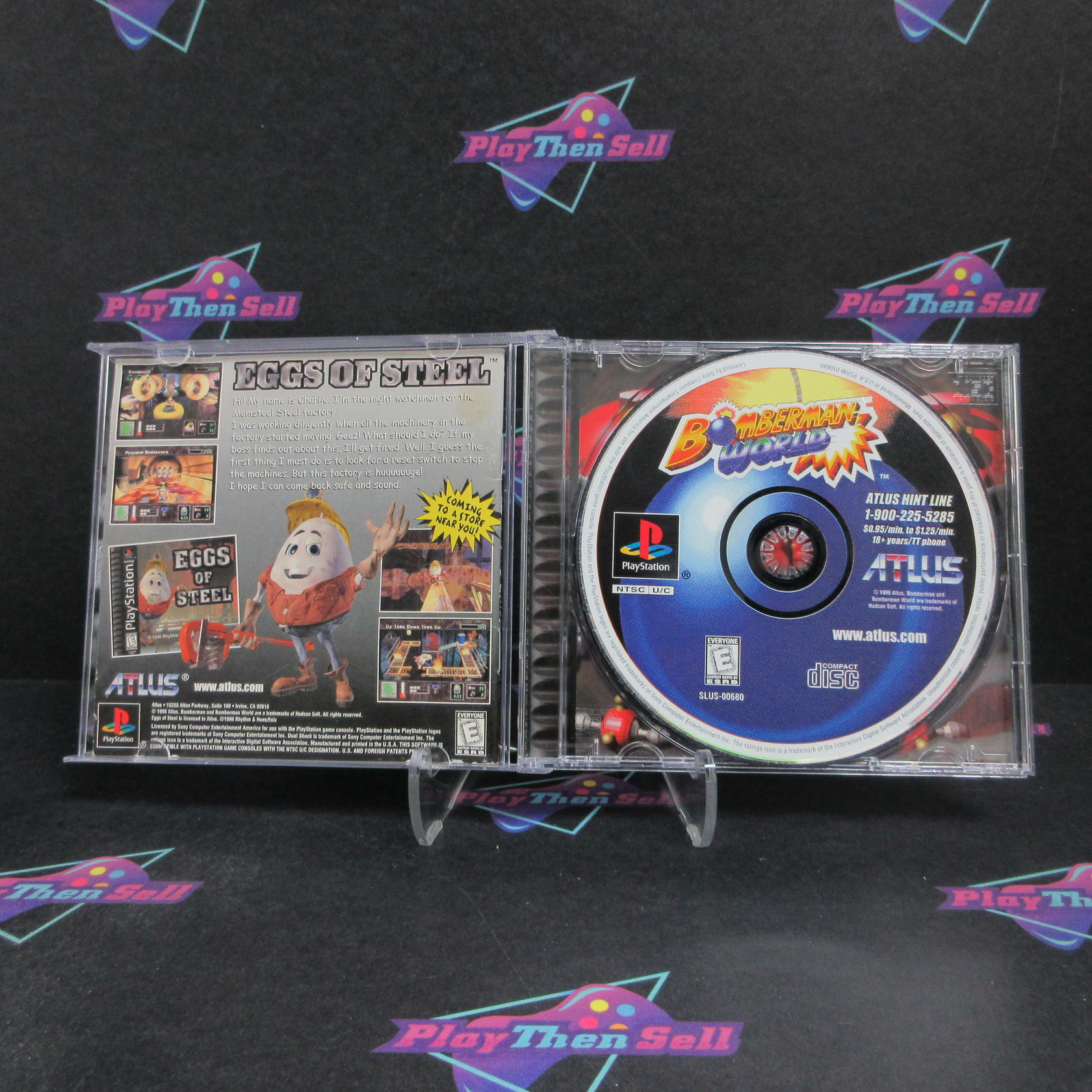 Bomberman World PS1 PlayStation 1 + Reg Card Complete - Very Good