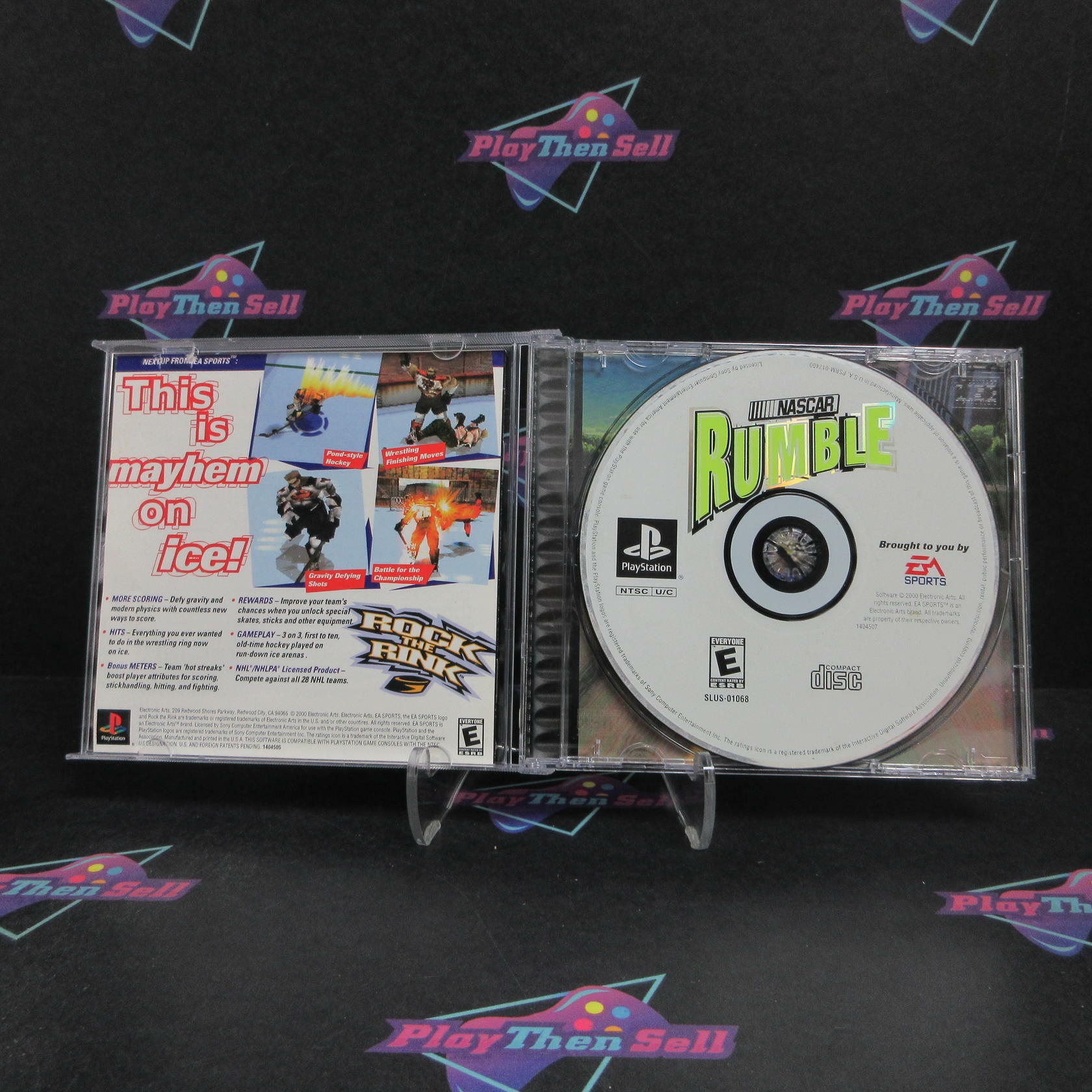 NASCAR Rumble PS1 PlayStation 1 + Reg Card Complete - Very Good