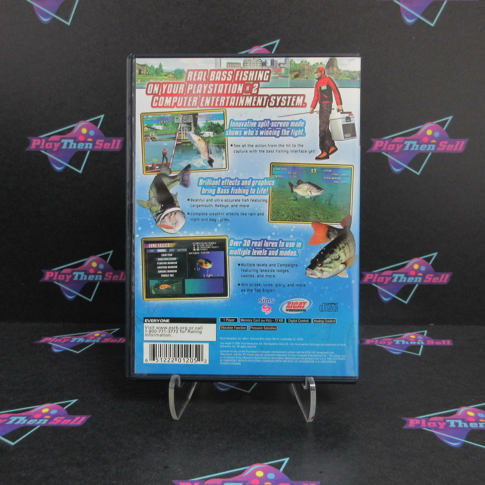 Top Angler Real Bass Fishing PS2 PlayStation 2 + Reg Card Complete - Refurbished