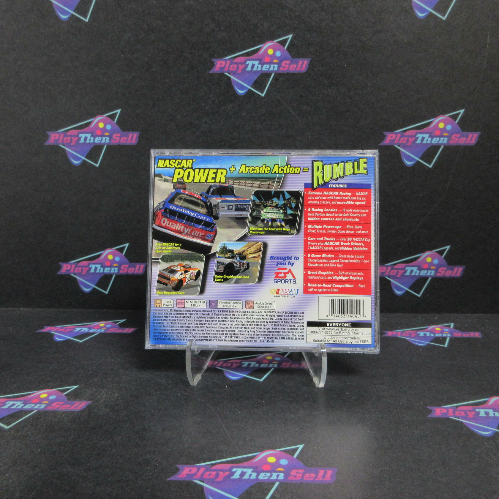 NASCAR Rumble PS1 PlayStation 1 + Reg Card Complete - Very Good