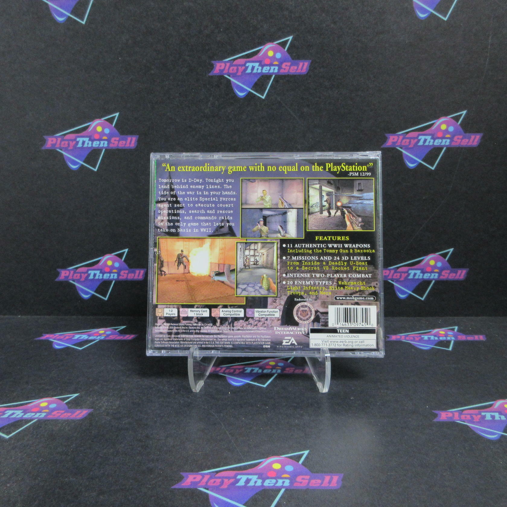 Medal Of Honor PS1 PlayStation 1 GH + Reg Card Complete - Very Good