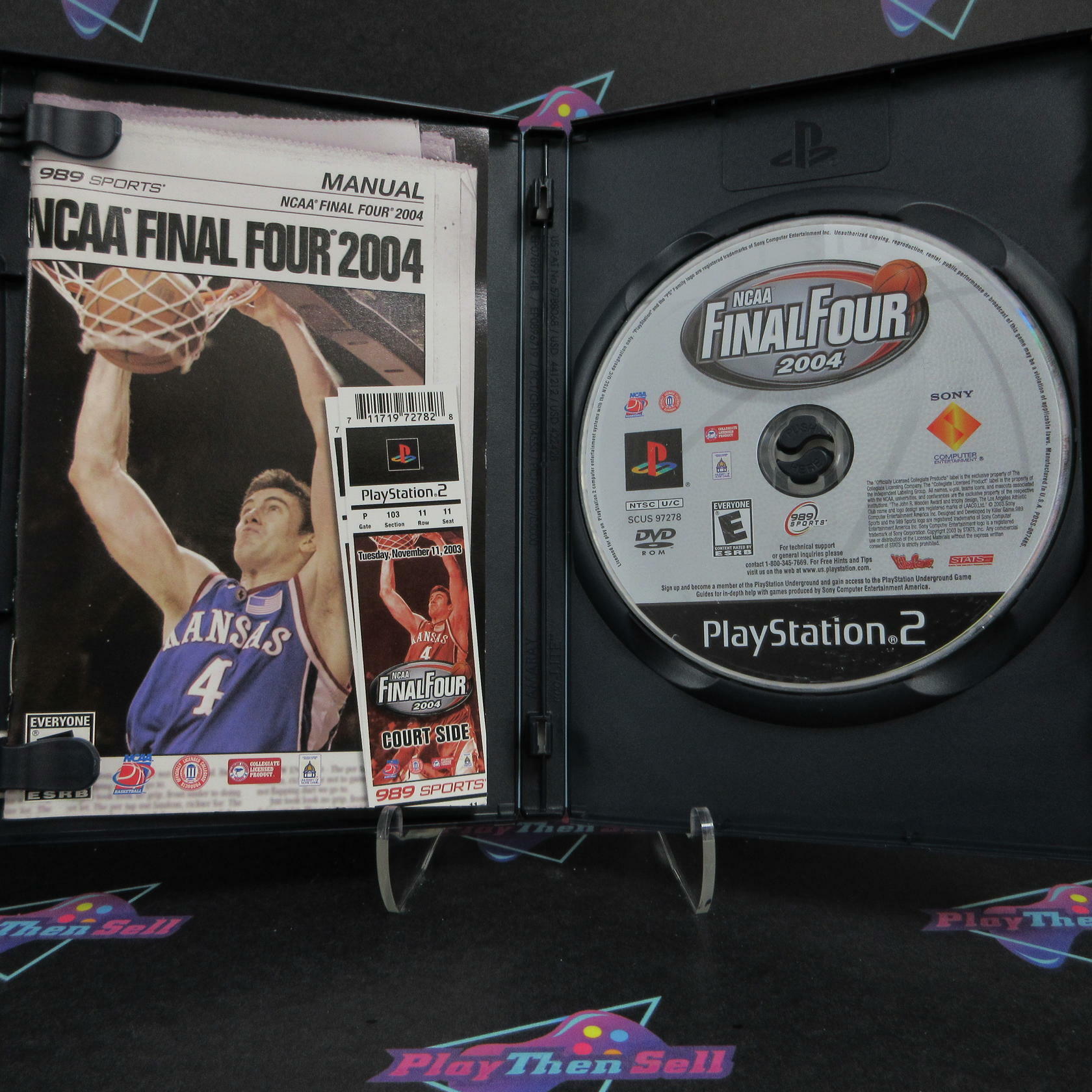 NCAA Final Four 2004 PS2 PlayStation 2 + Reg Card Complete - Refurbished