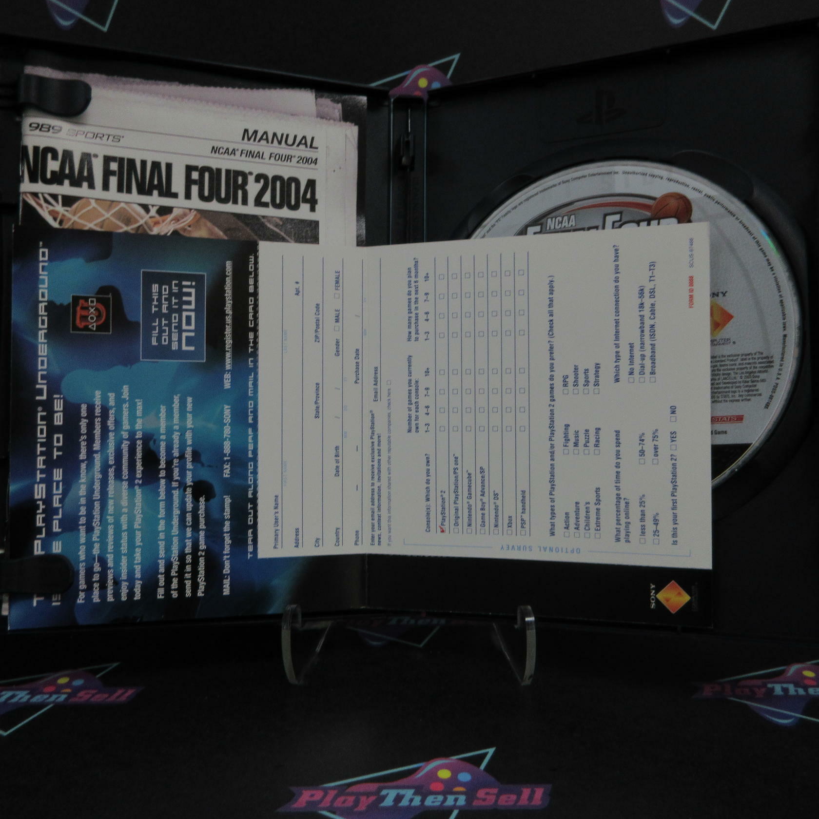 NCAA Final Four 2004 PS2 PlayStation 2 + Reg Card Complete - Refurbished