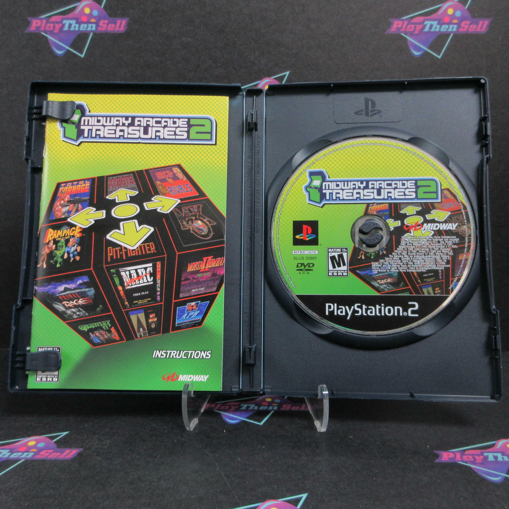 Midway Arcade Treasures 2 PS2 PlayStation 2 + Reg Card Complete - Refurbished