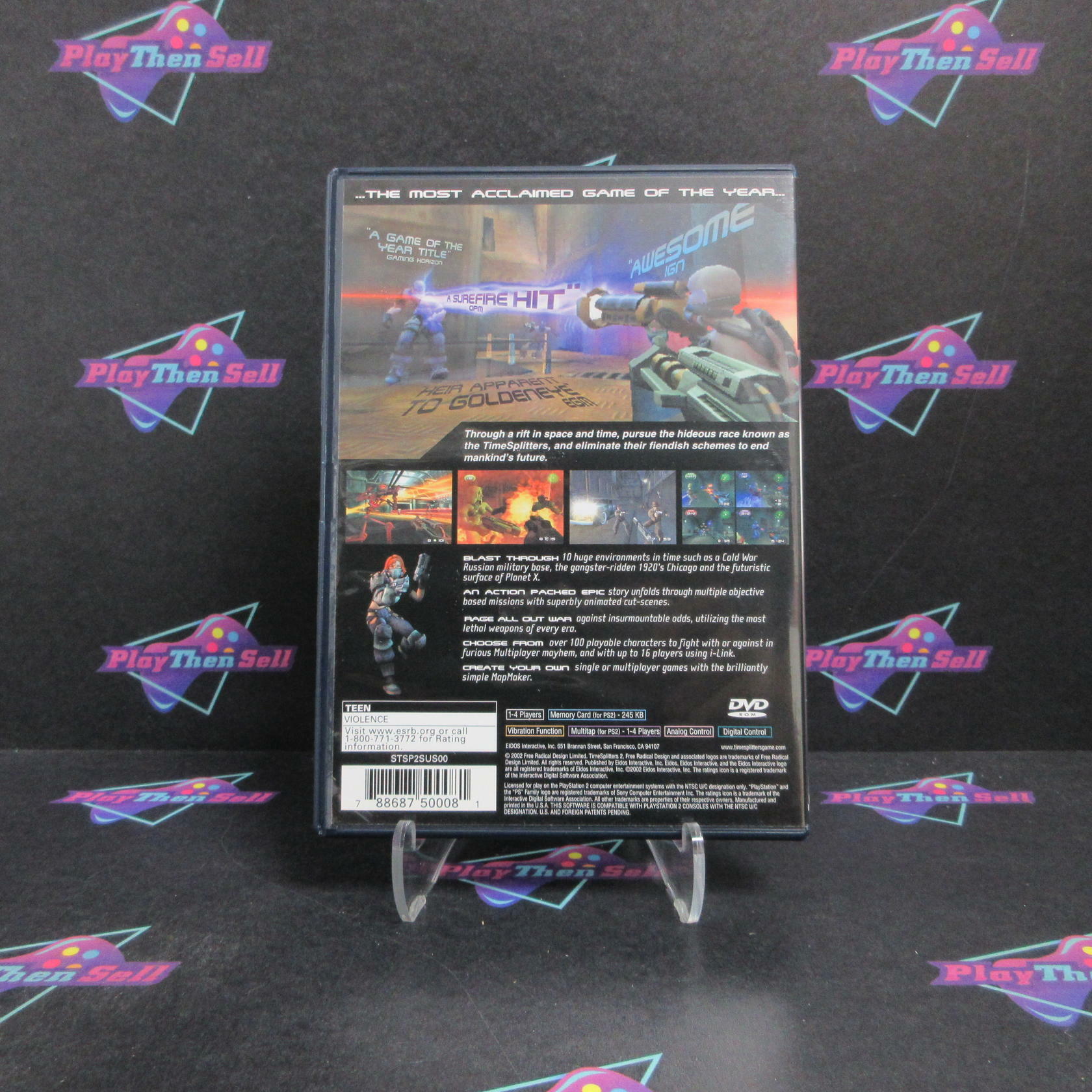 Time Splitters 2 PS2 PlayStation 2 + Reg Card Complete - Refurbished