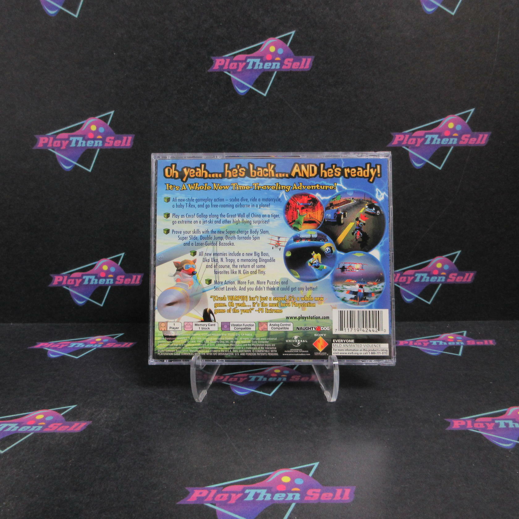 Crash Bandicoot 3 Warped PS1 PlayStation 1 Complete - Very Good