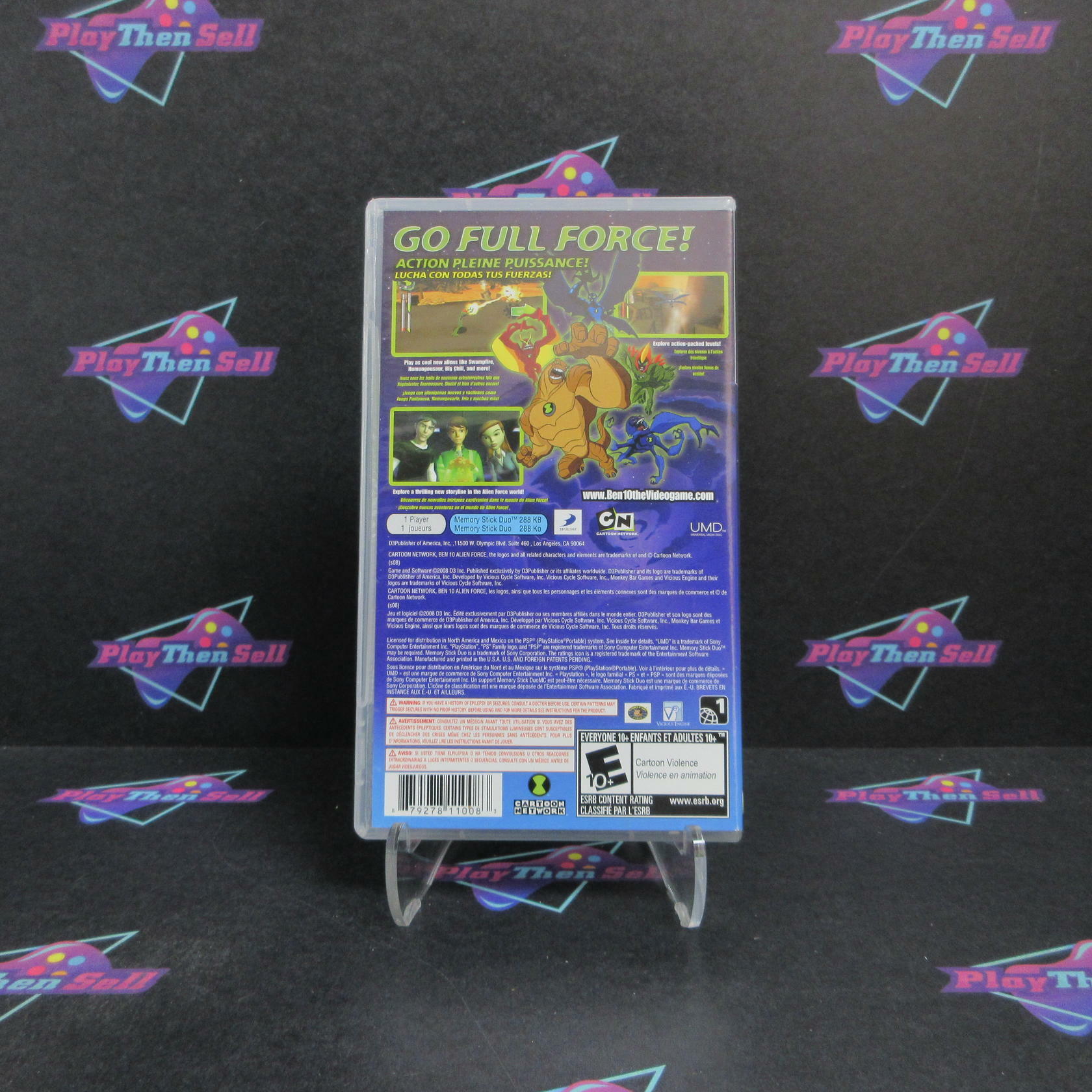 Ben 10 Alien Force Sony PSP Clear UMD Complete - Refurbished