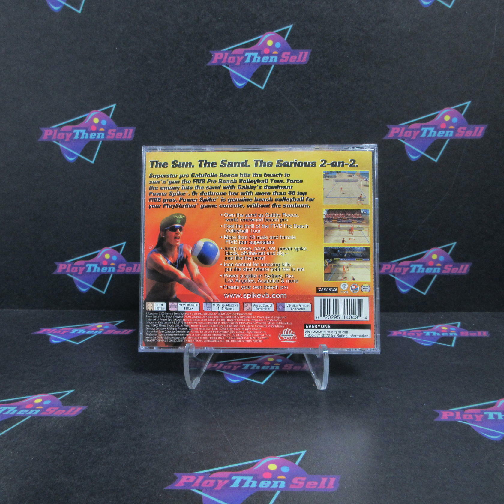 Powerspike Pro Beach Volleyball PS1 PlayStation 1 Complete - Refurbished