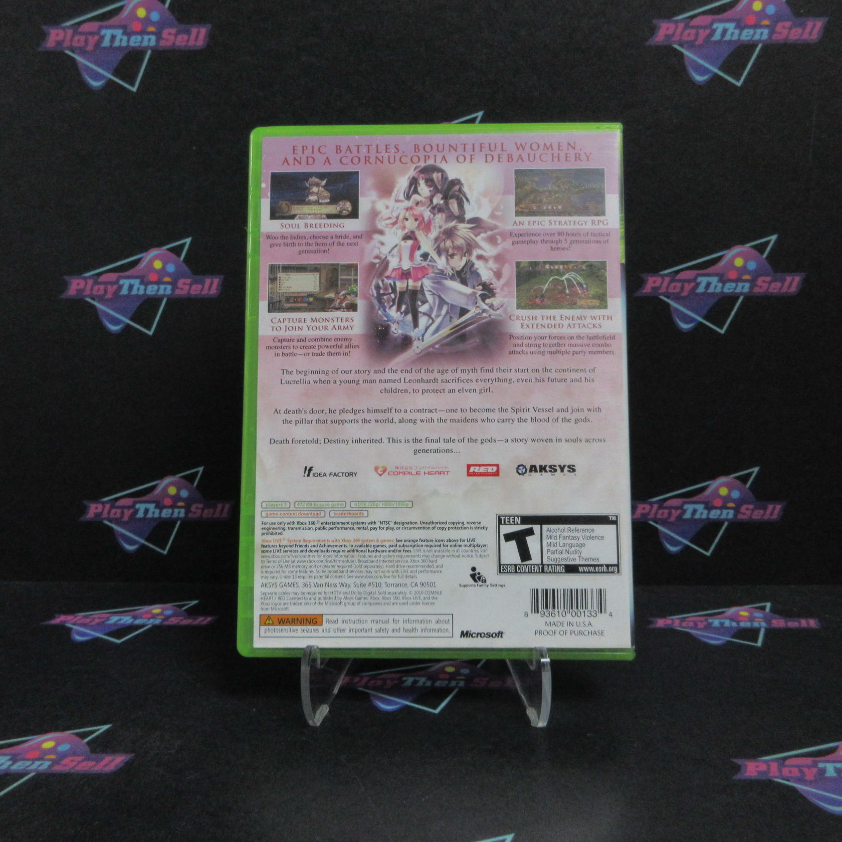 Record of Agarest War Xbox 360 + Soundtrack Complete - Very Good