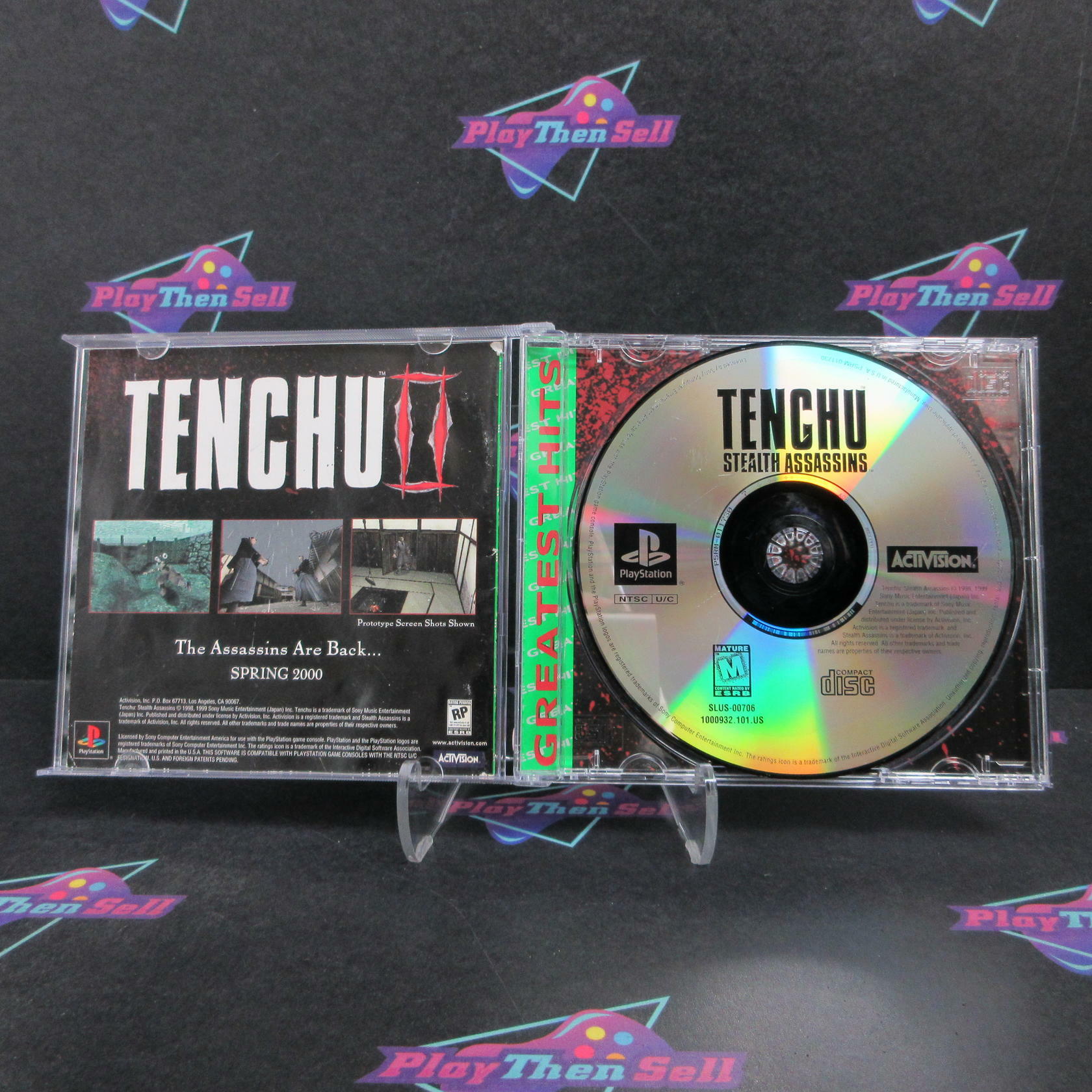 Tenchu Stealth Assassins PS1 PlayStation 1 GH Complete - Very Good