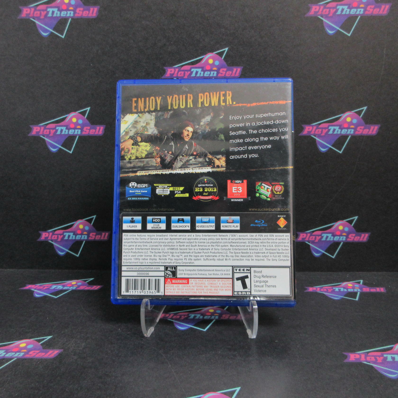 Infamous Second Son Limited Edition PS4 PlayStation 4 Complete - Very Good