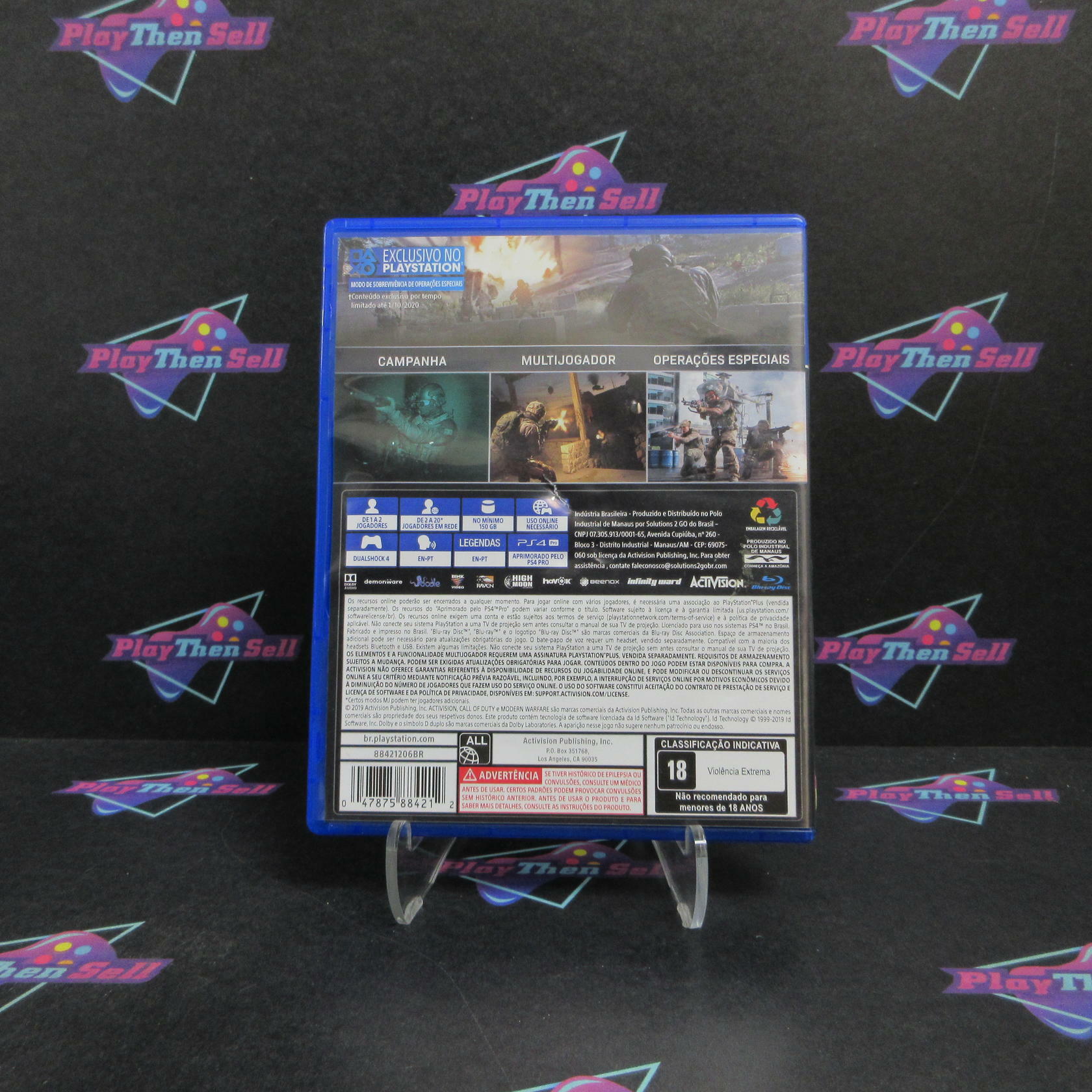 Call of Duty Modern Warfare PS4 PlayStation 4 Brazil Version Complete - Very Good