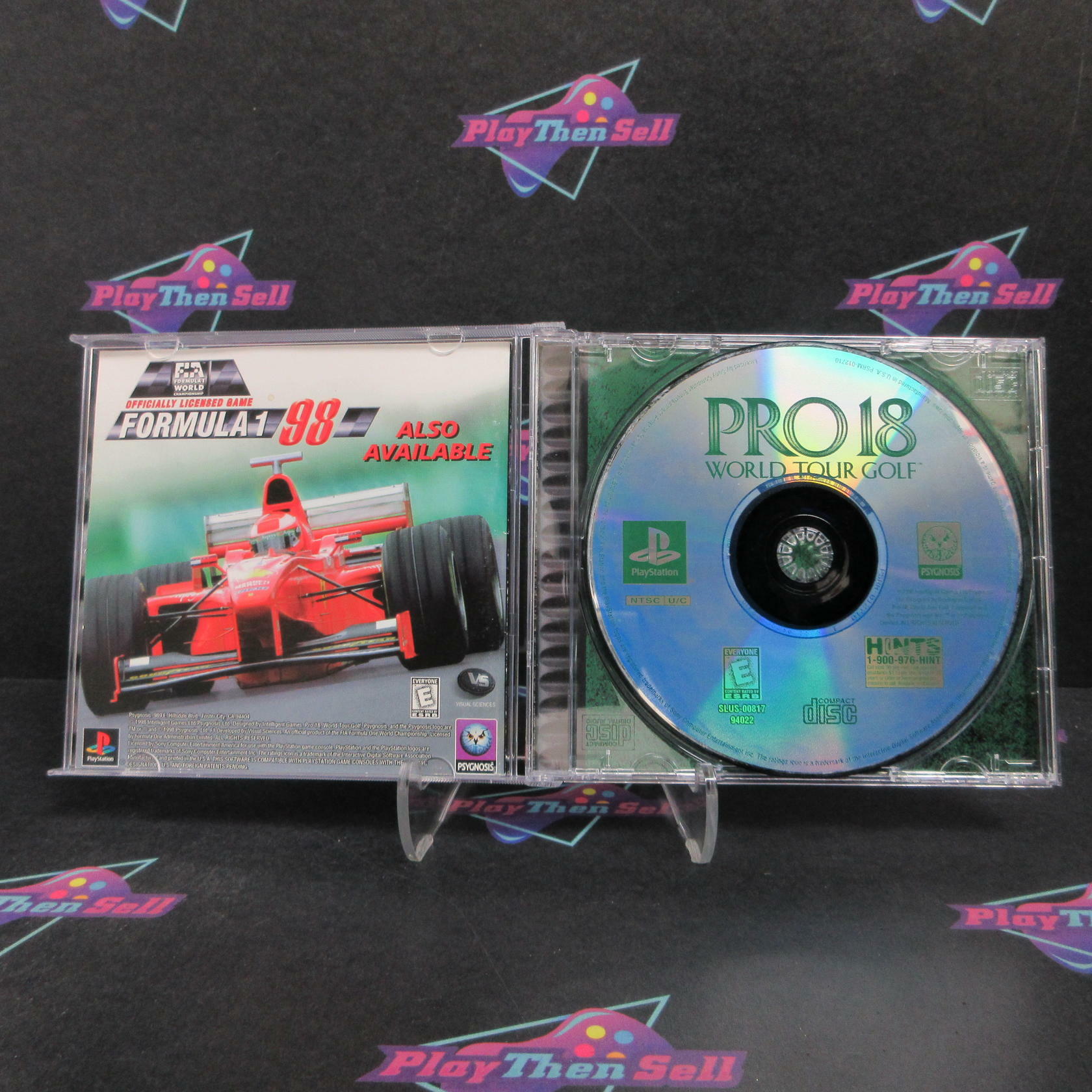 Pro 18 World Tour Golf PS1 PlayStation 1 + Reg Card Complete - Very Good