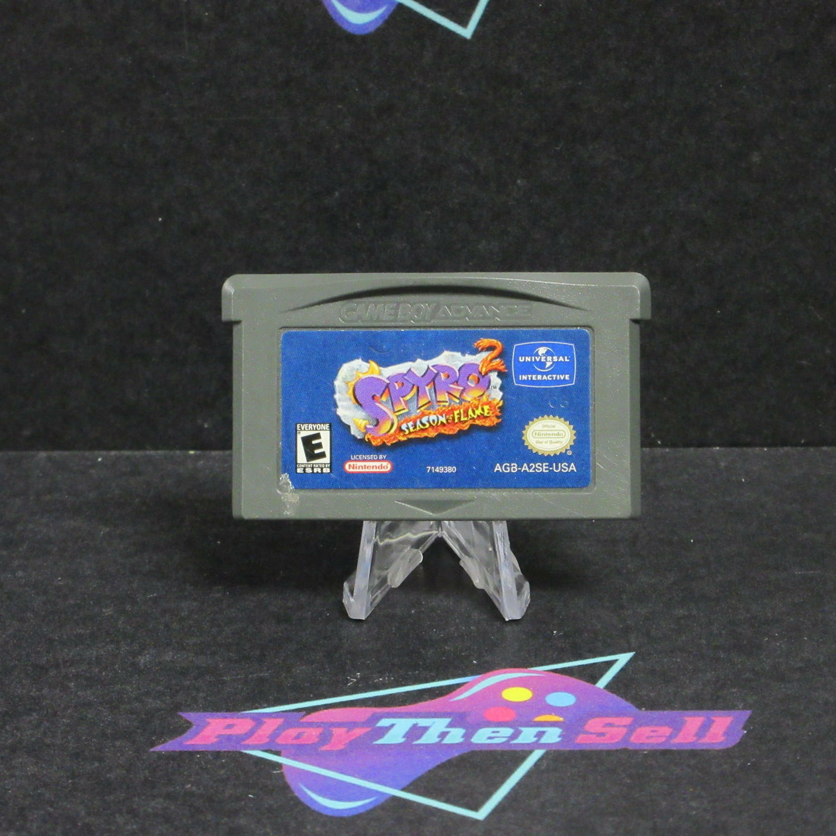 Spyro 2 Season of Flame Gameboy Advance Cart Tested - Very Good