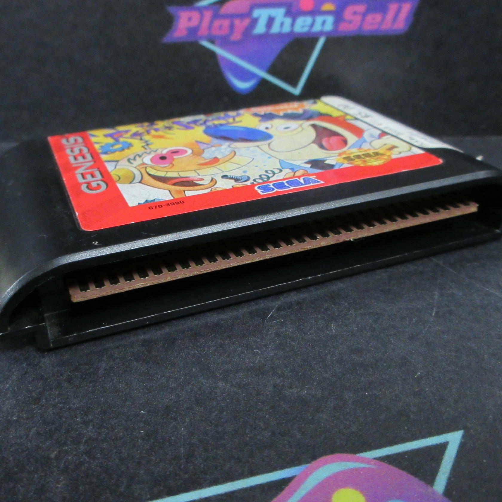 Ren & Stimpy Stimpy's Invention Sega Genesis Cartridge / Tested - Very Good