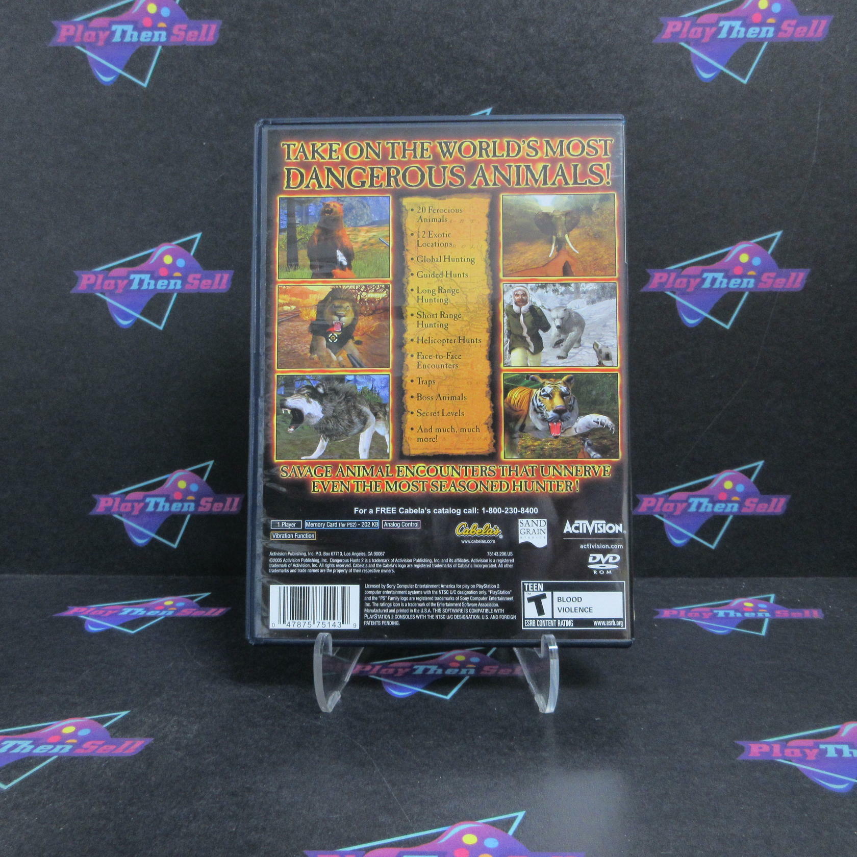 Cabela's Dangerous Hunts 2 PS2 PlayStation 2 + Reg Card Complete - Refurbished