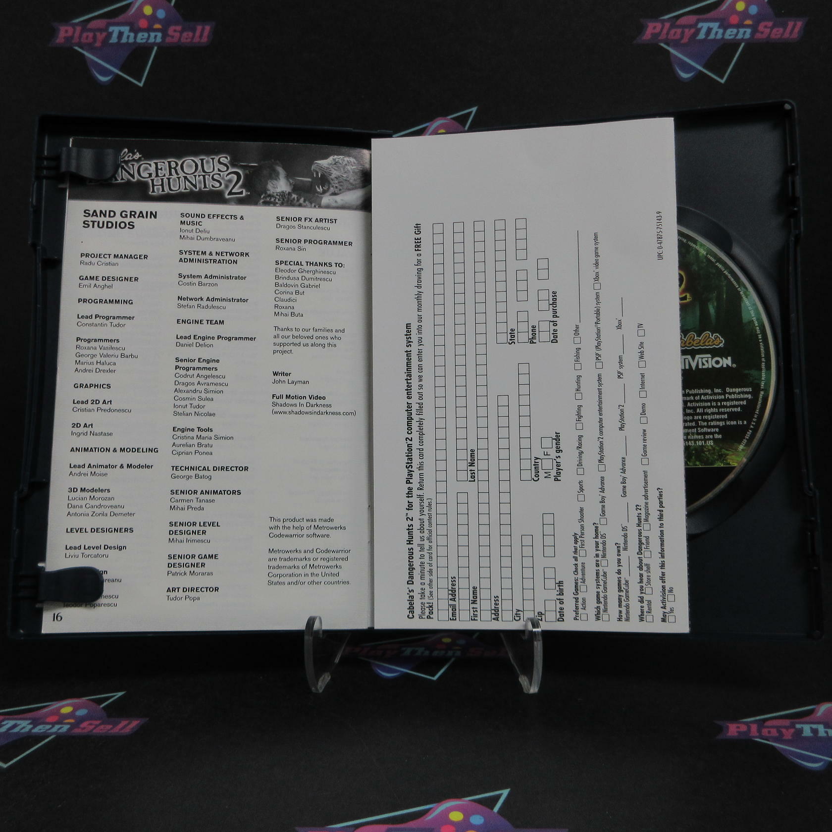 Cabela's Dangerous Hunts 2 PS2 PlayStation 2 + Reg Card Complete - Refurbished