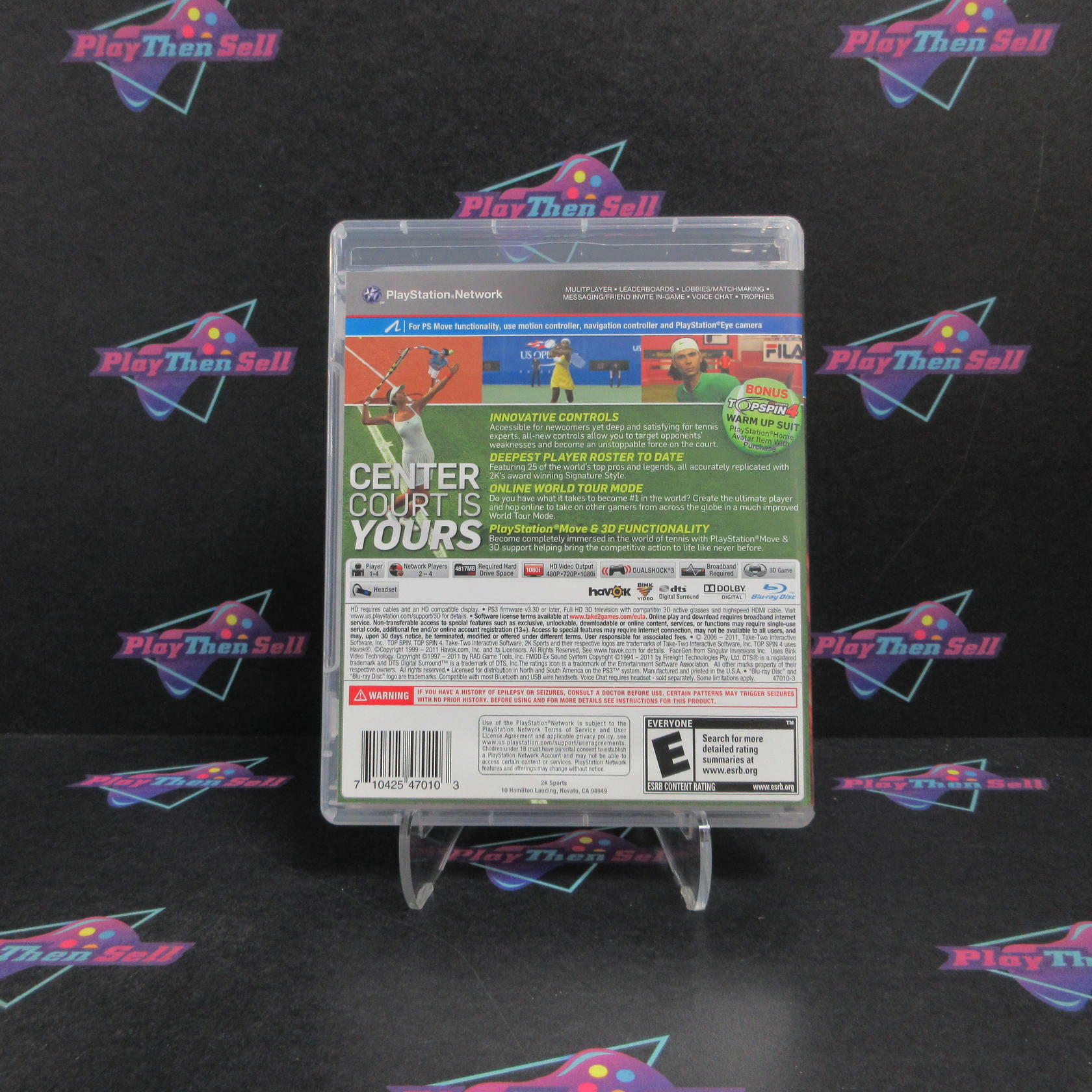 Top Spin 4 PS3 PlayStation 3 Complete - Refurbished