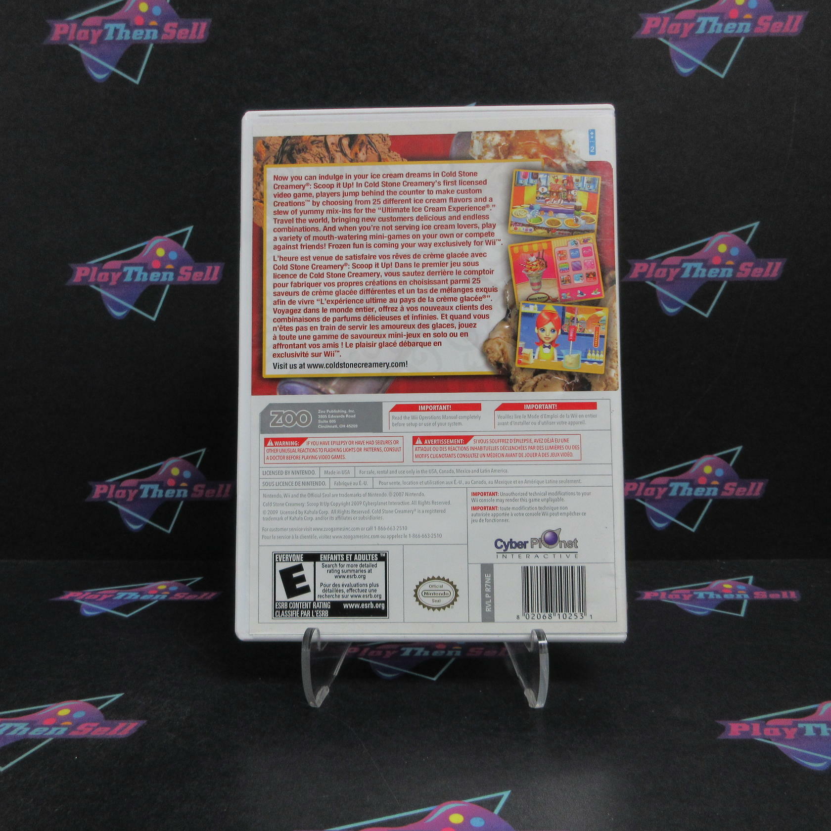 Cold Stone Creamery Scoop It Up Nintendo Wii Complete - Very Good