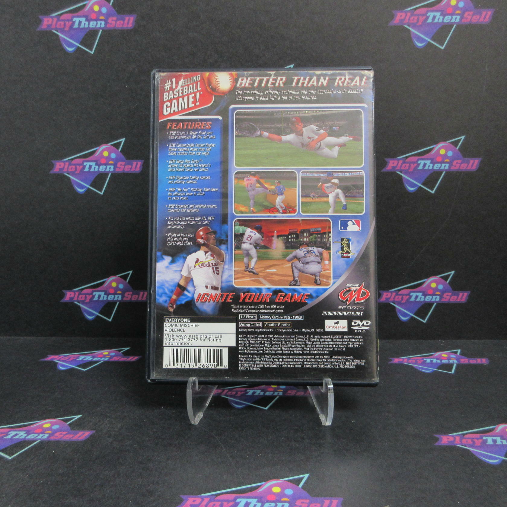 MLB Slugfest 2004 PS2 PlayStation 2 + Reg Card Complete - Very Good