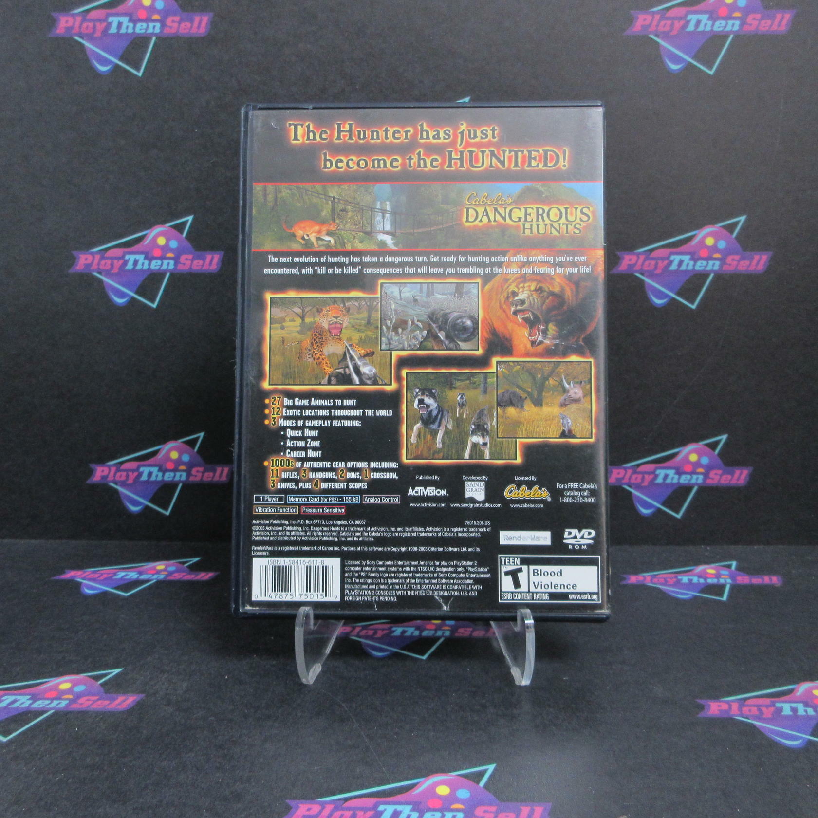 Cabela's Dangerous Hunts PS2 PlayStation 2 + Reg Card Complete - Very Good
