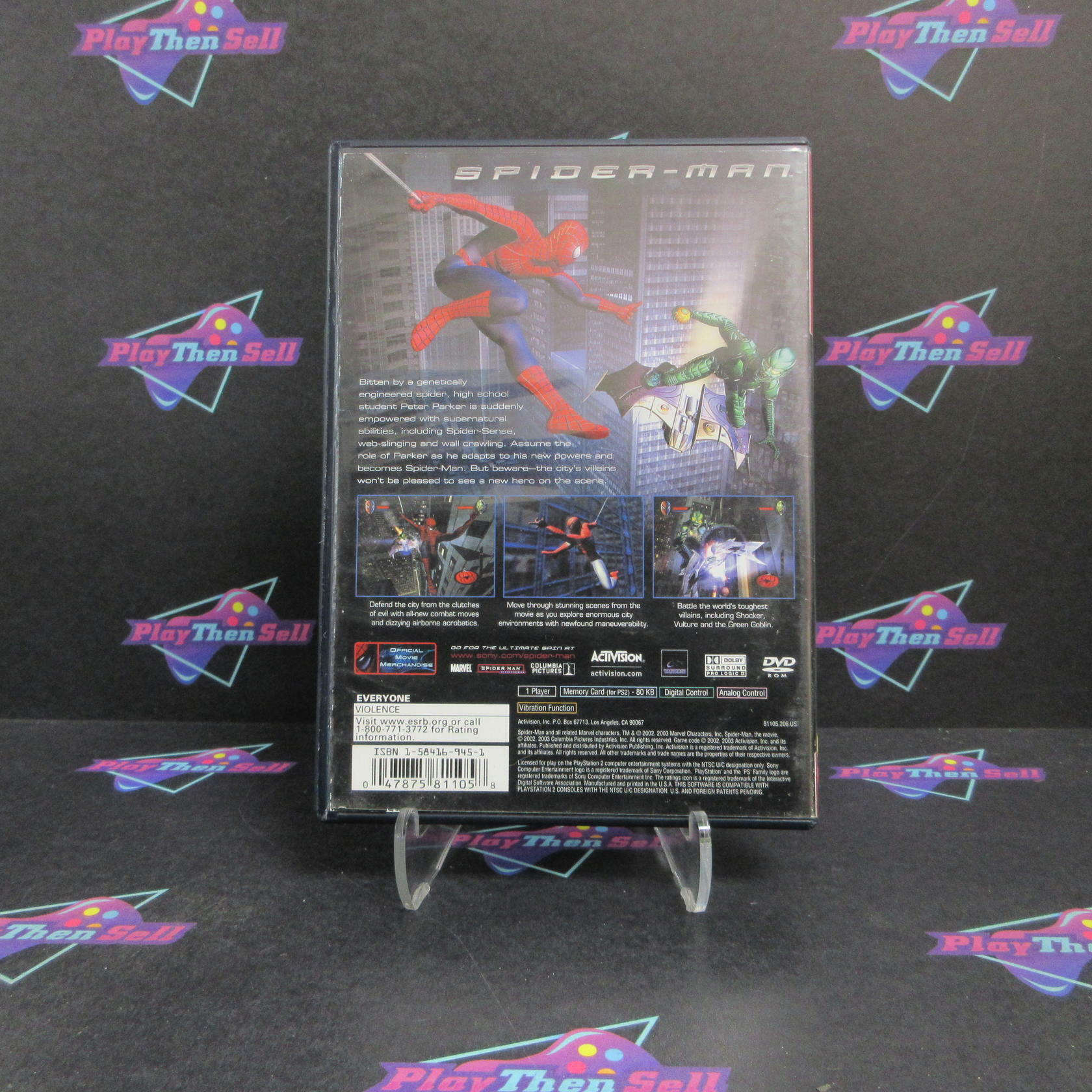 Spider-Man PS2 PlayStation 2 GH + Reg Card Complete - Very Good