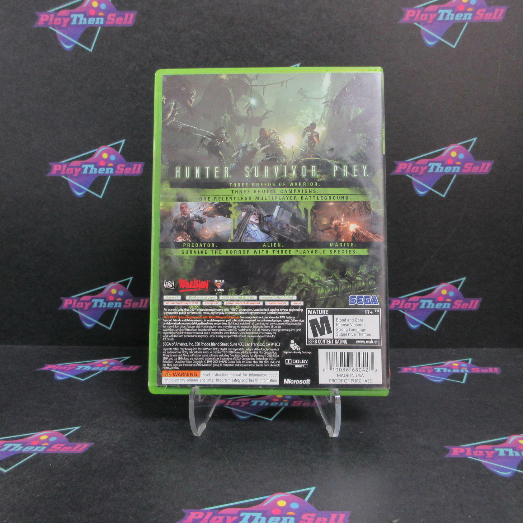 Alien Vs Predator Xbox 360 Complete - Very Good