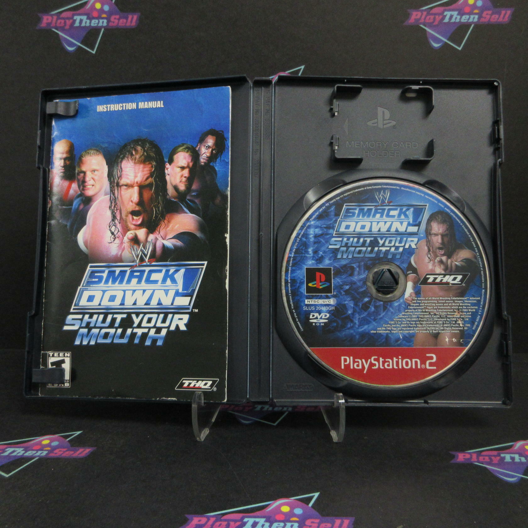 WWE Smackdown! Shut Your Mouth PS2 PlayStation 2 GH + Trading Card Complete - Very Good