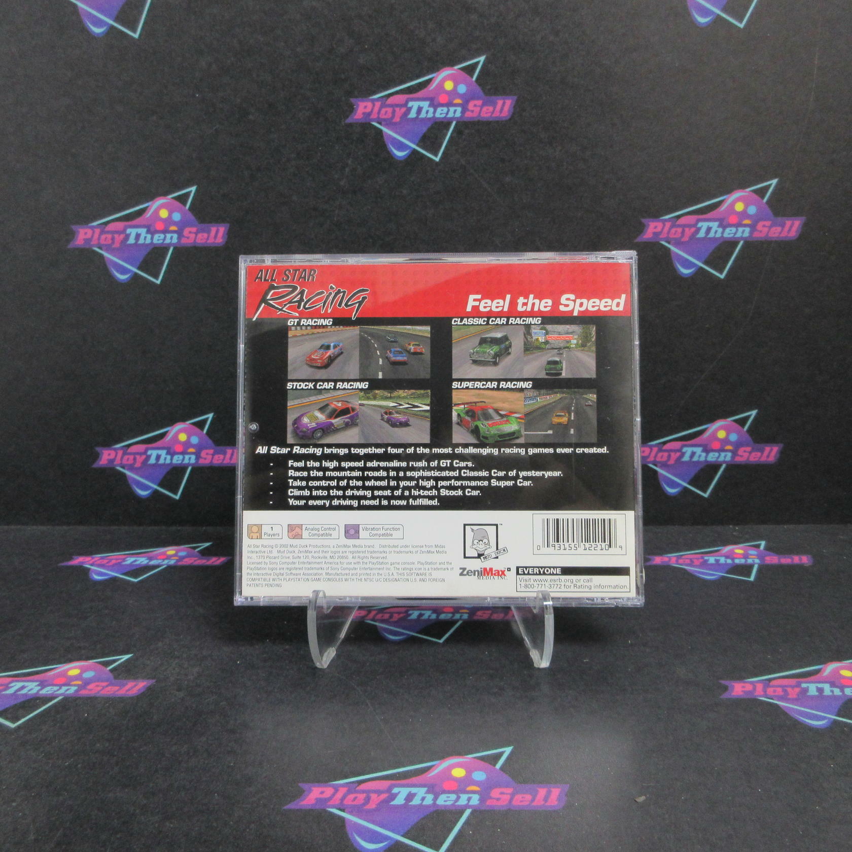 All Star Racing PS1 PlayStation 1 + Reg Card Complete - Refurbished