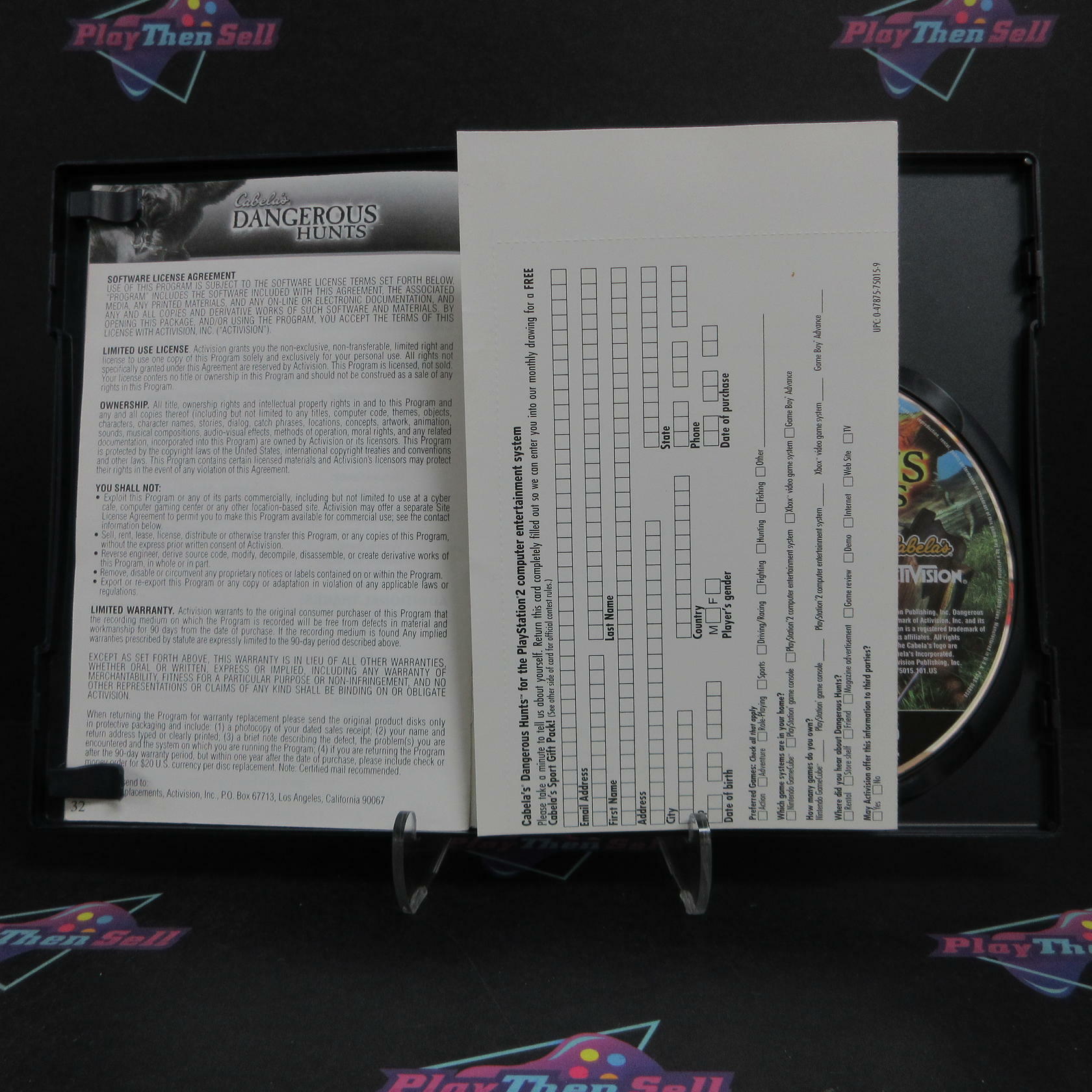 Cabela's Dangerous Hunts PS2 PlayStation 2 + Reg Card Complete - Very Good