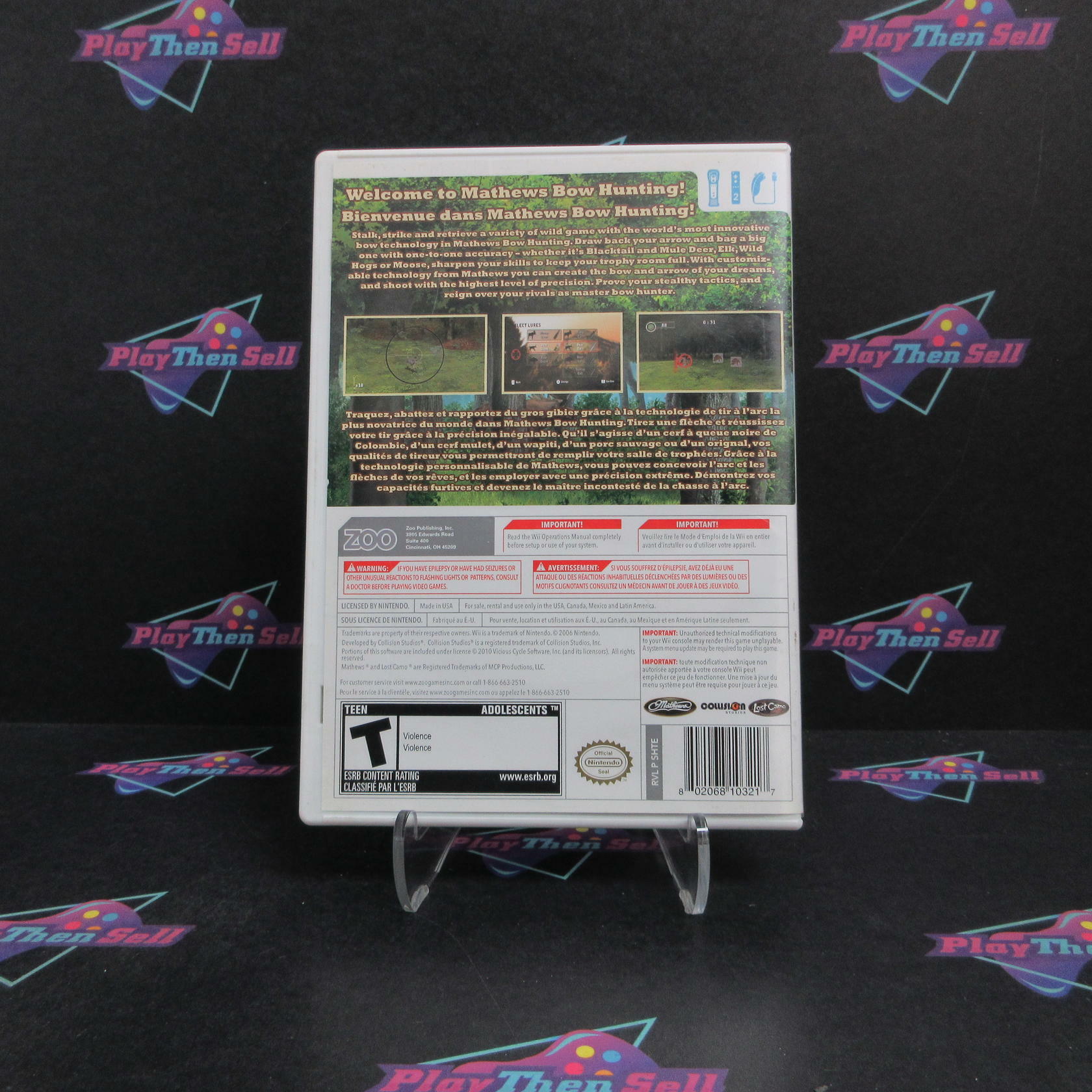 Mathews Bowhunting Nintendo Wii Complete - Very Good