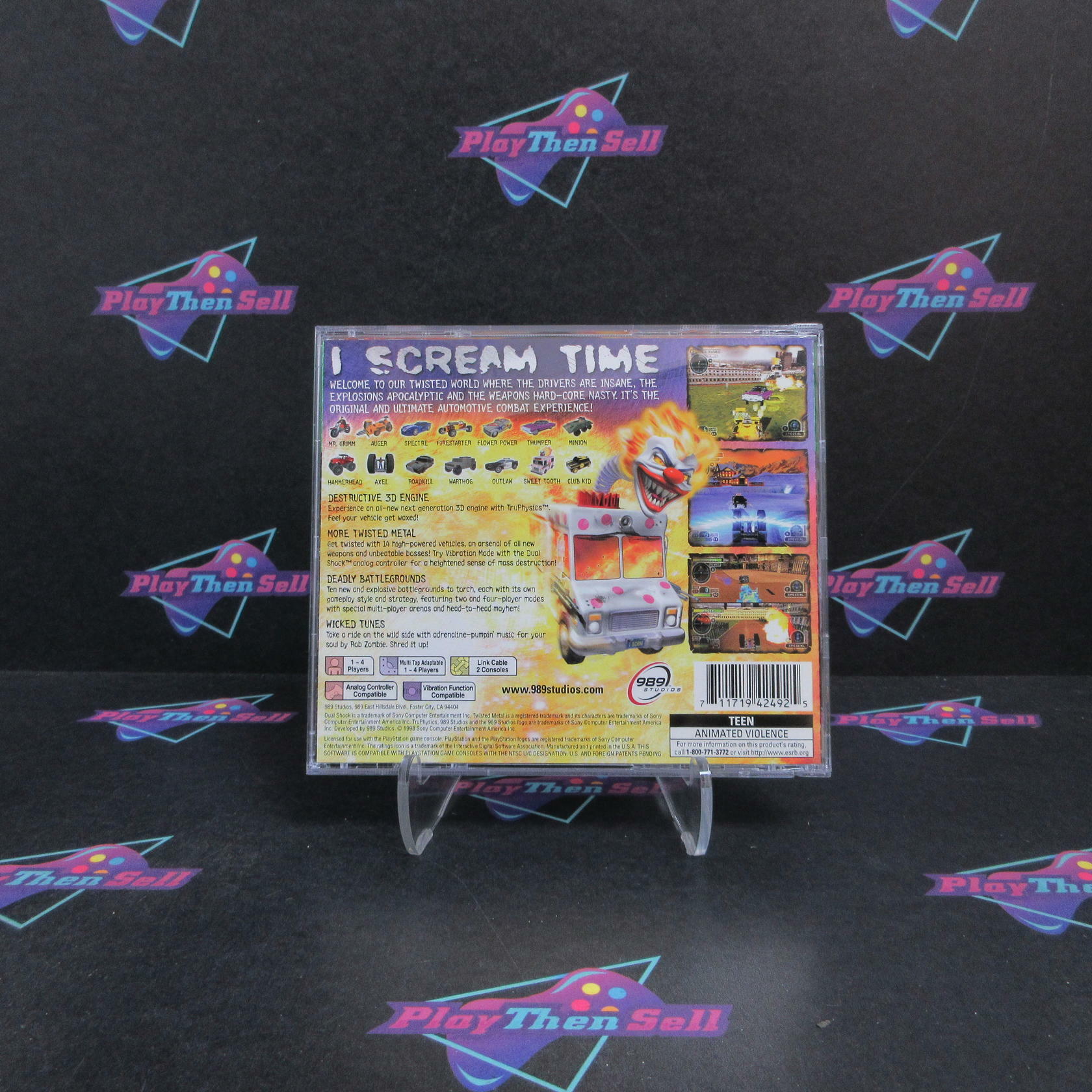 Twisted Metal III PS1 PlayStation 1 GH + Reg Card Complete - Refurbished