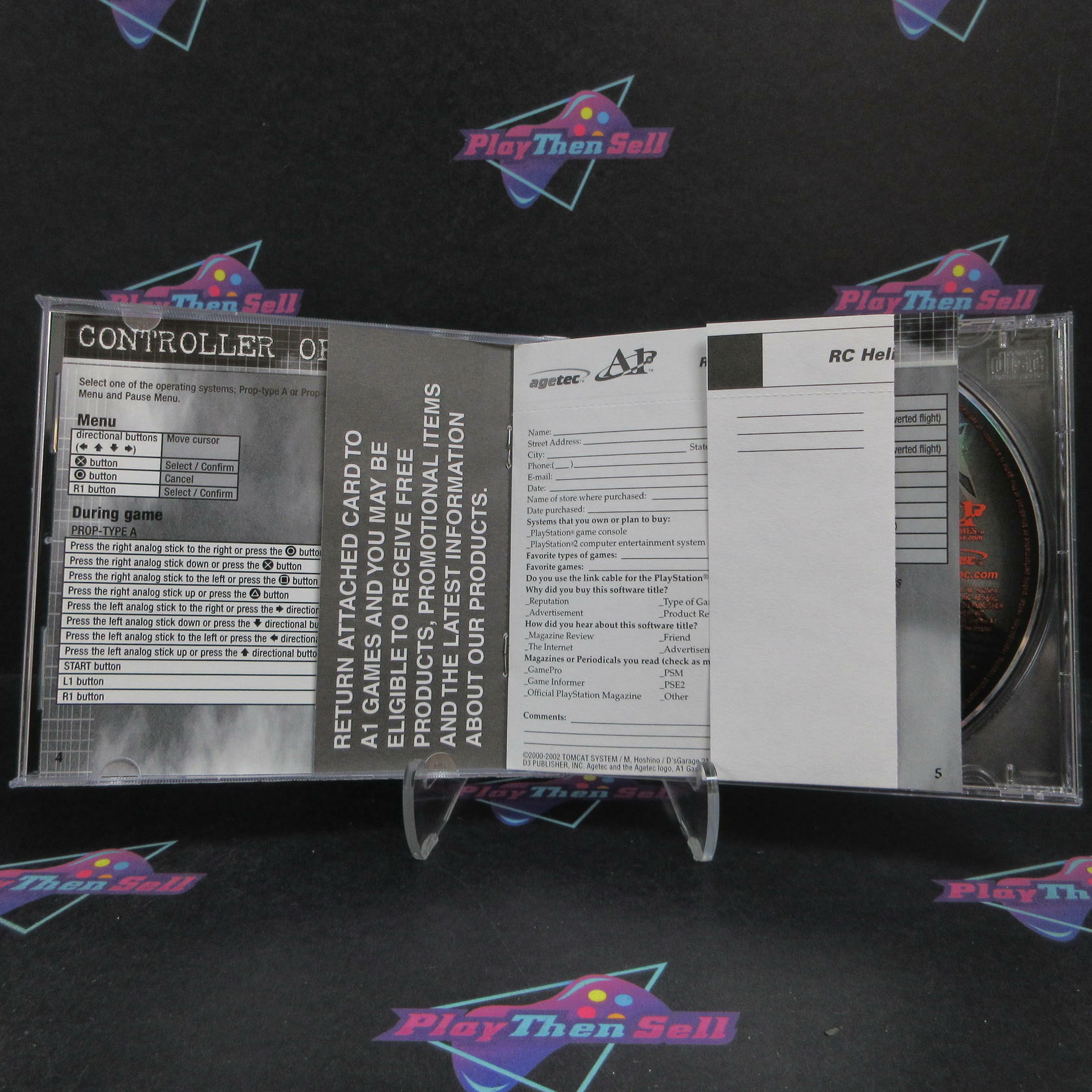 RC Helicopter PS1 PlayStation 1 + Reg Card Complete - Refurbished