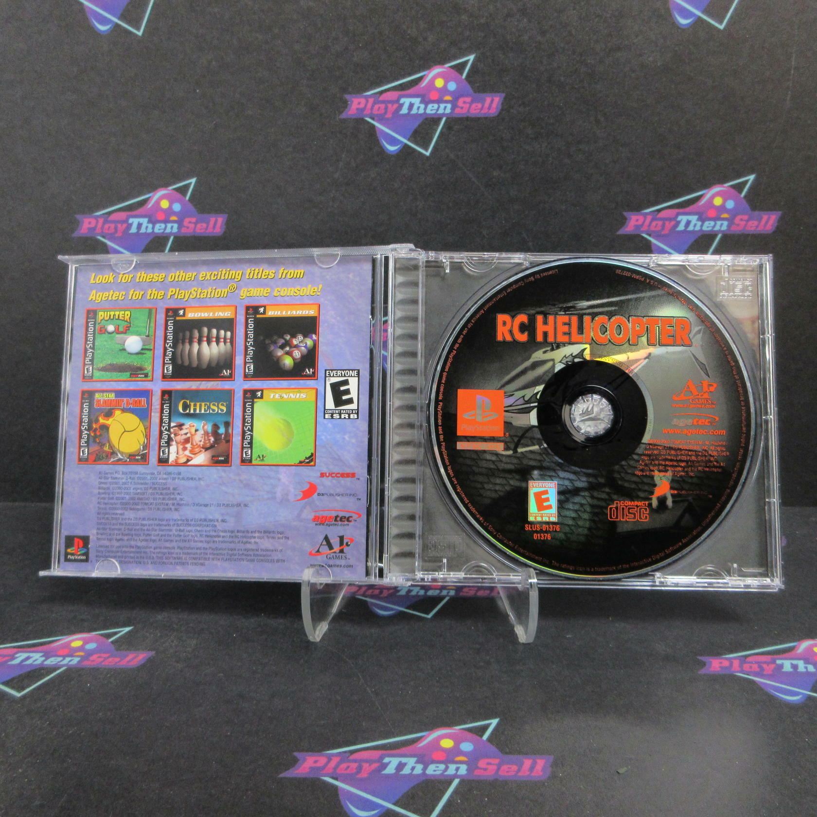 RC Helicopter PS1 PlayStation 1 + Reg Card Complete - Refurbished