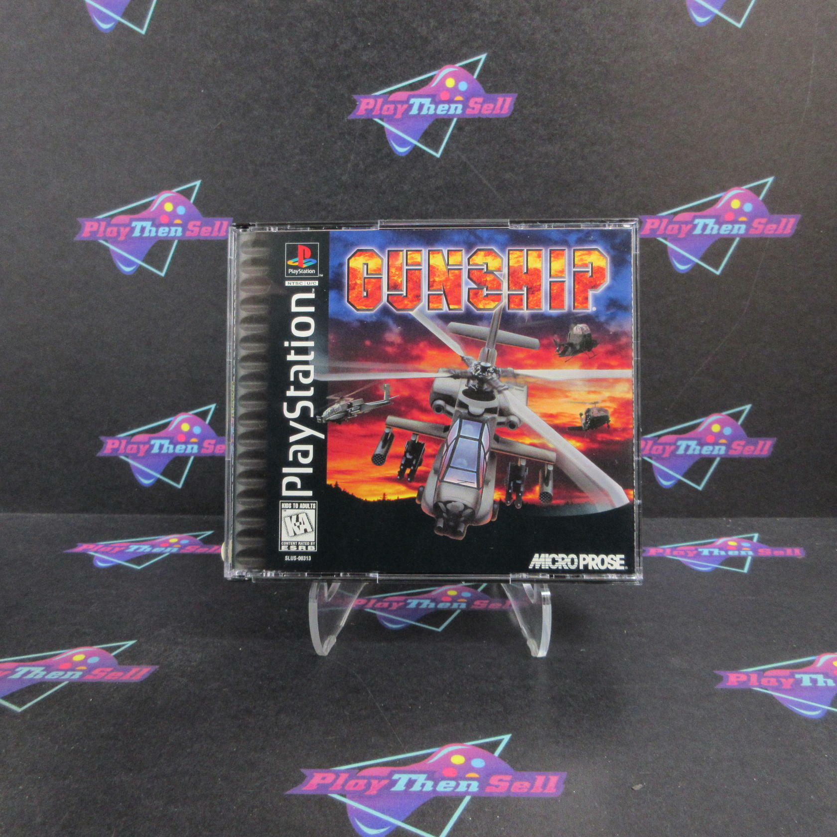 Gunship PS1 PlayStation 1 + Reg Card Complete