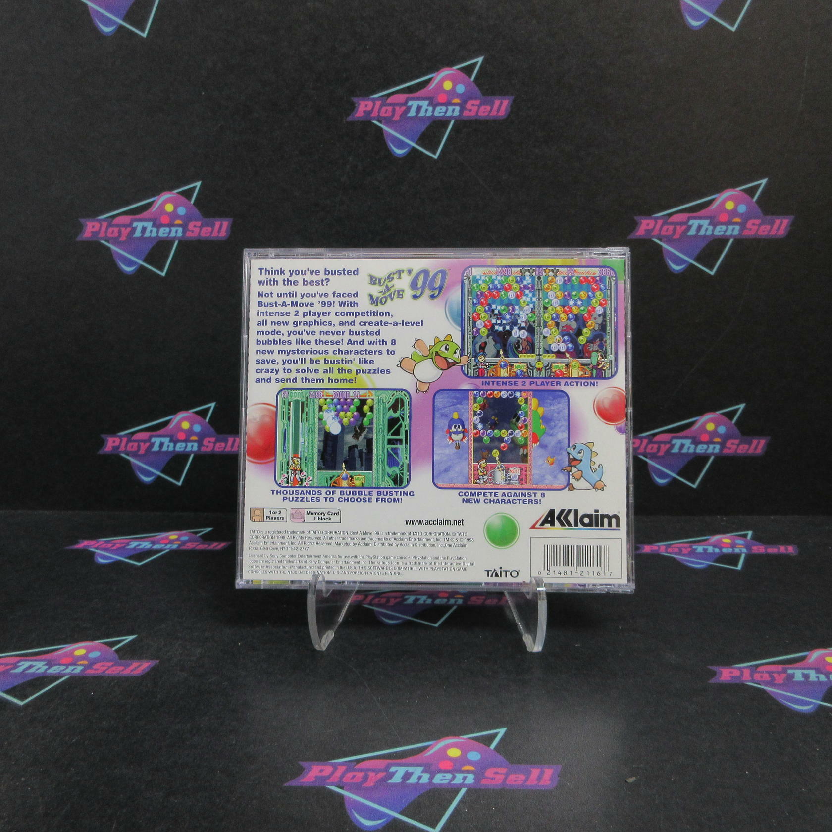 Bust-A-Move '99 PS1 PlayStation 1 + Reg Card Complete - Refurbished