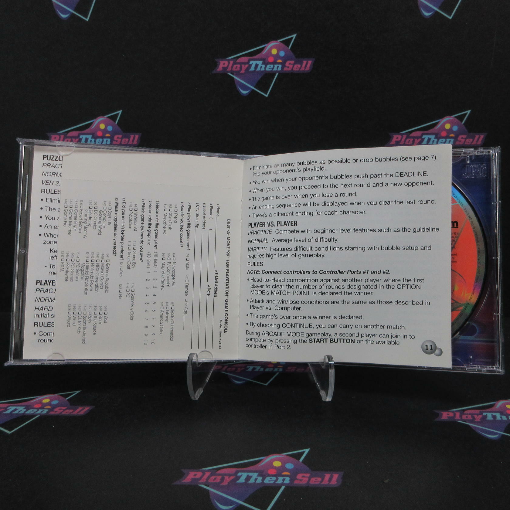 Bust-A-Move '99 PS1 PlayStation 1 + Reg Card Complete - Refurbished