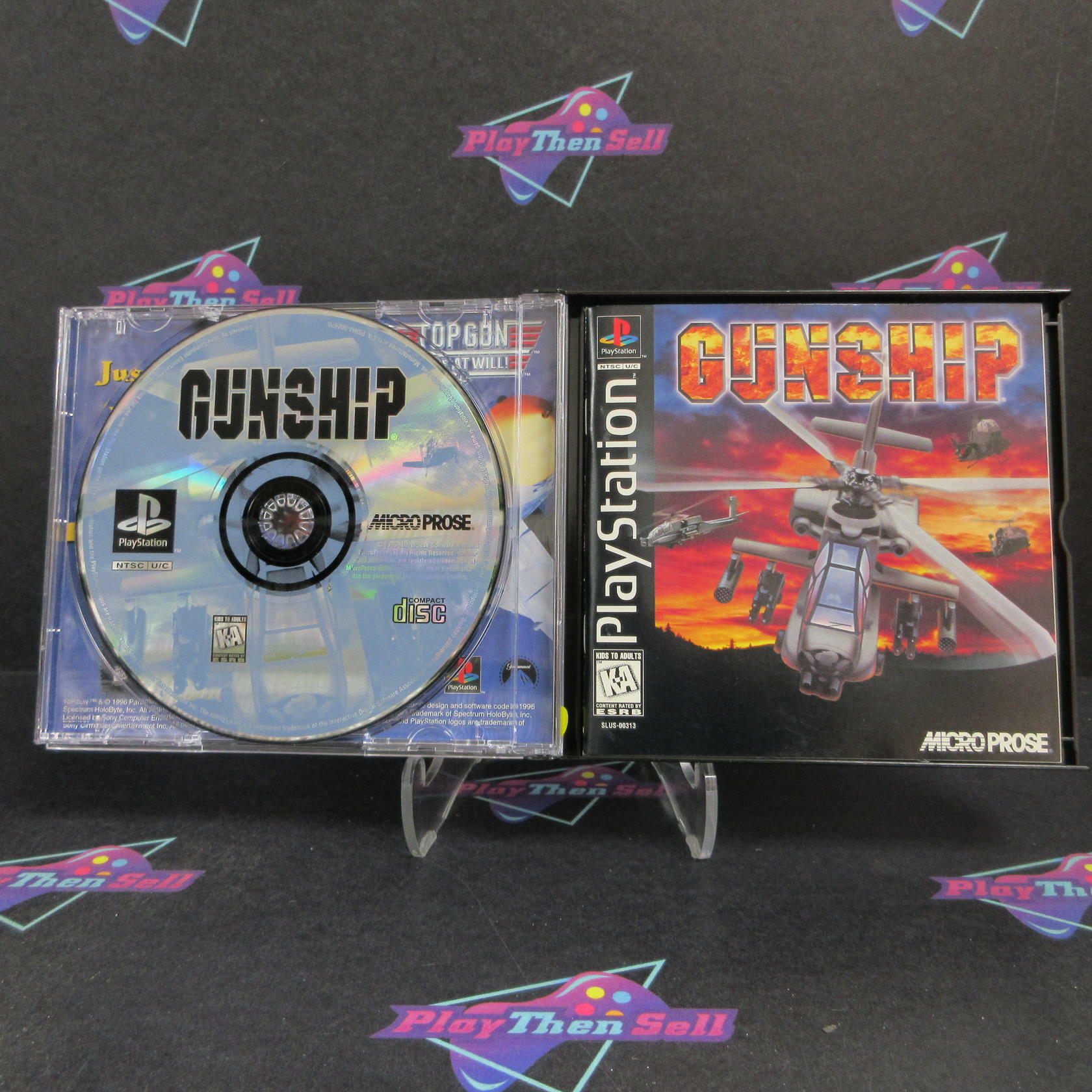 Gunship PS1 PlayStation 1 + Reg Card Complete