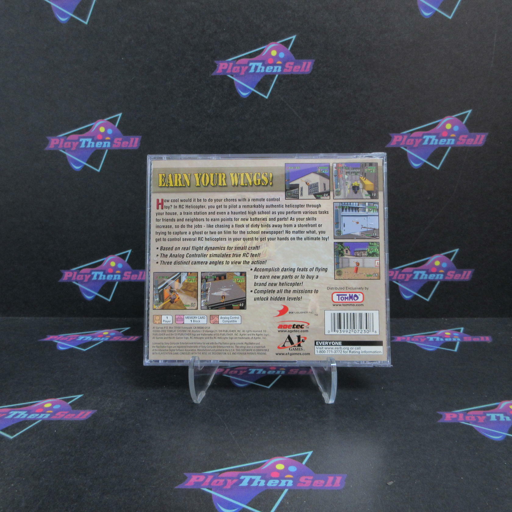 RC Helicopter PS1 PlayStation 1 + Reg Card Complete - Refurbished