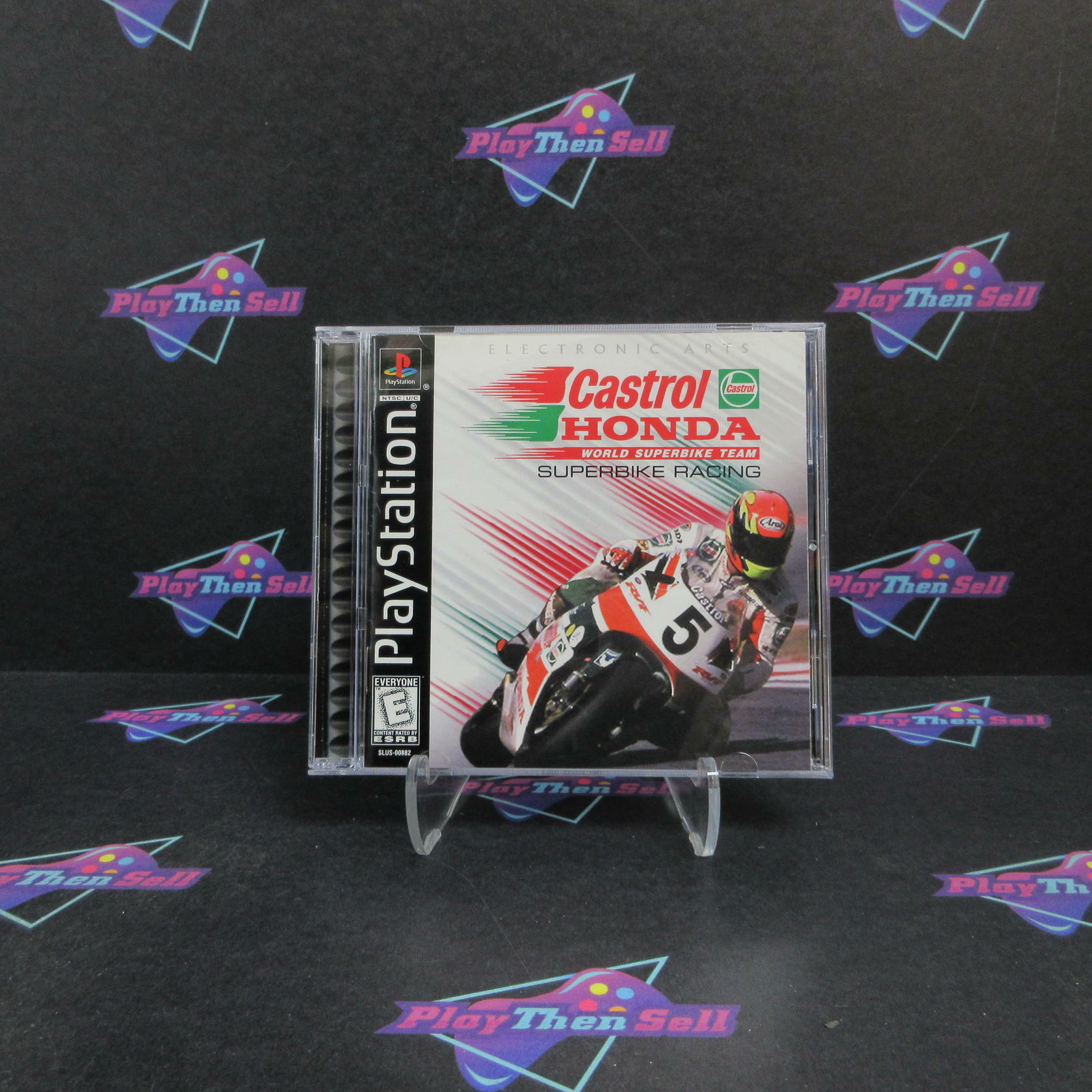 Castrol Honda SuperBike Racing PS1 PlayStation 1 + Reg Card Complete - Refurbished