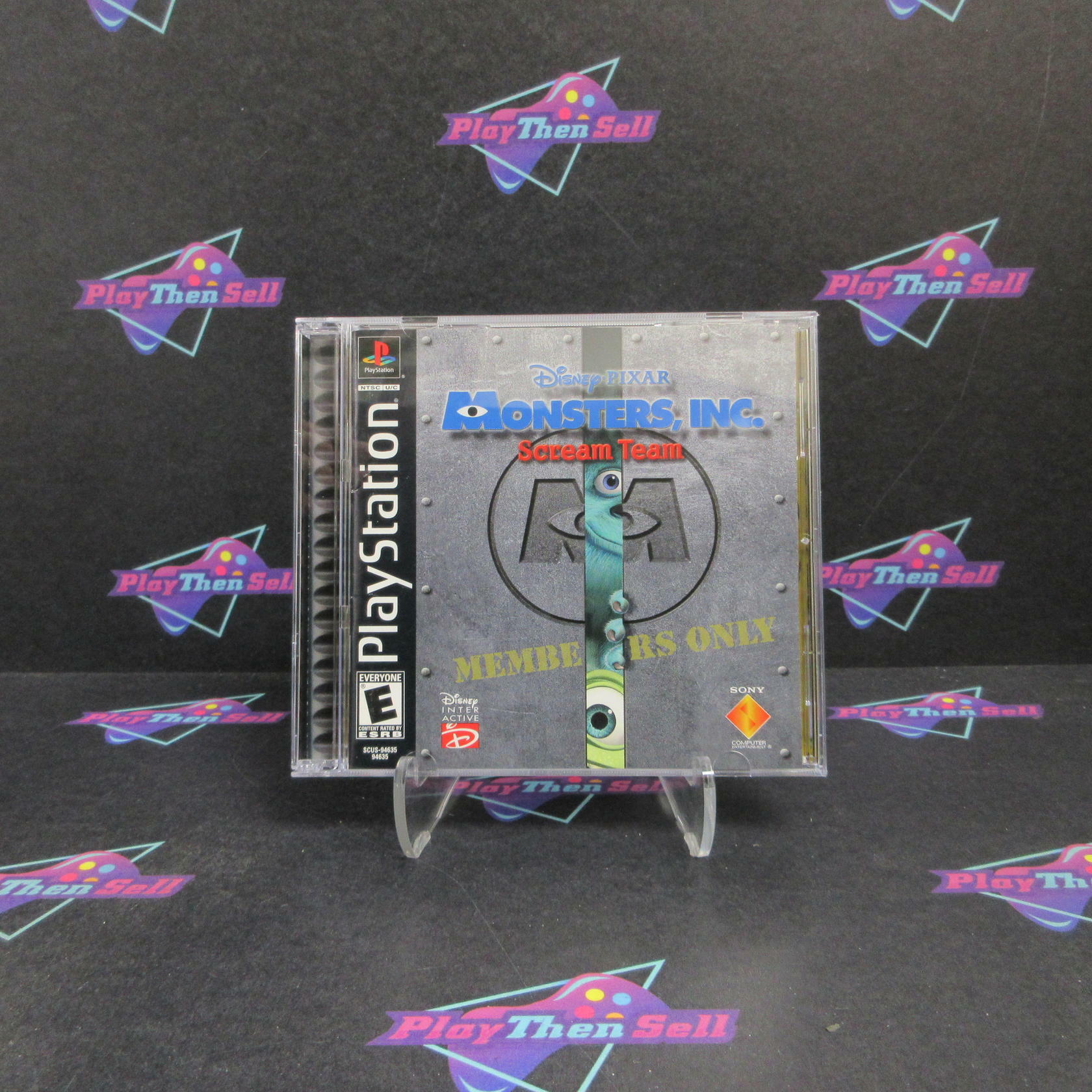 Monsters Inc Scream Team PS1 PlayStation 1 + Reg Card Complete - Refurbished