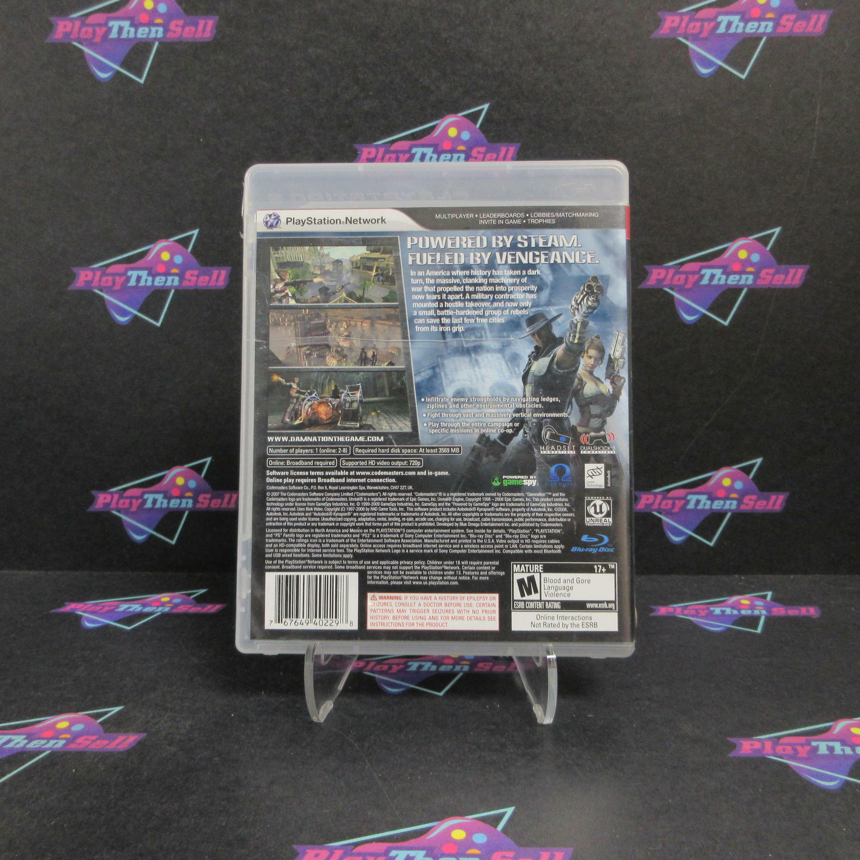 Damnation PS3 PlayStation 3 Complete - Very Good